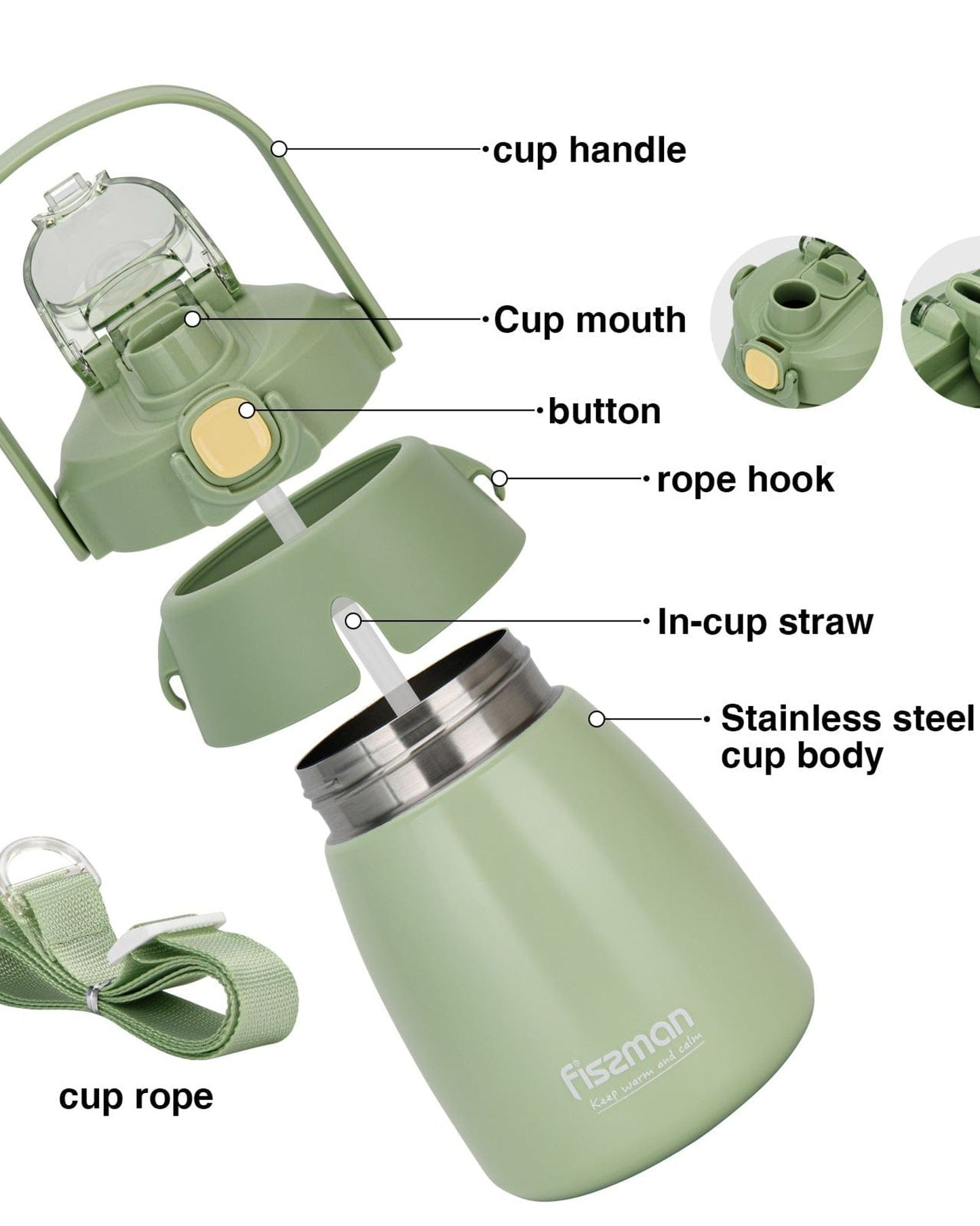 Fissman Vacuum Flask Green
