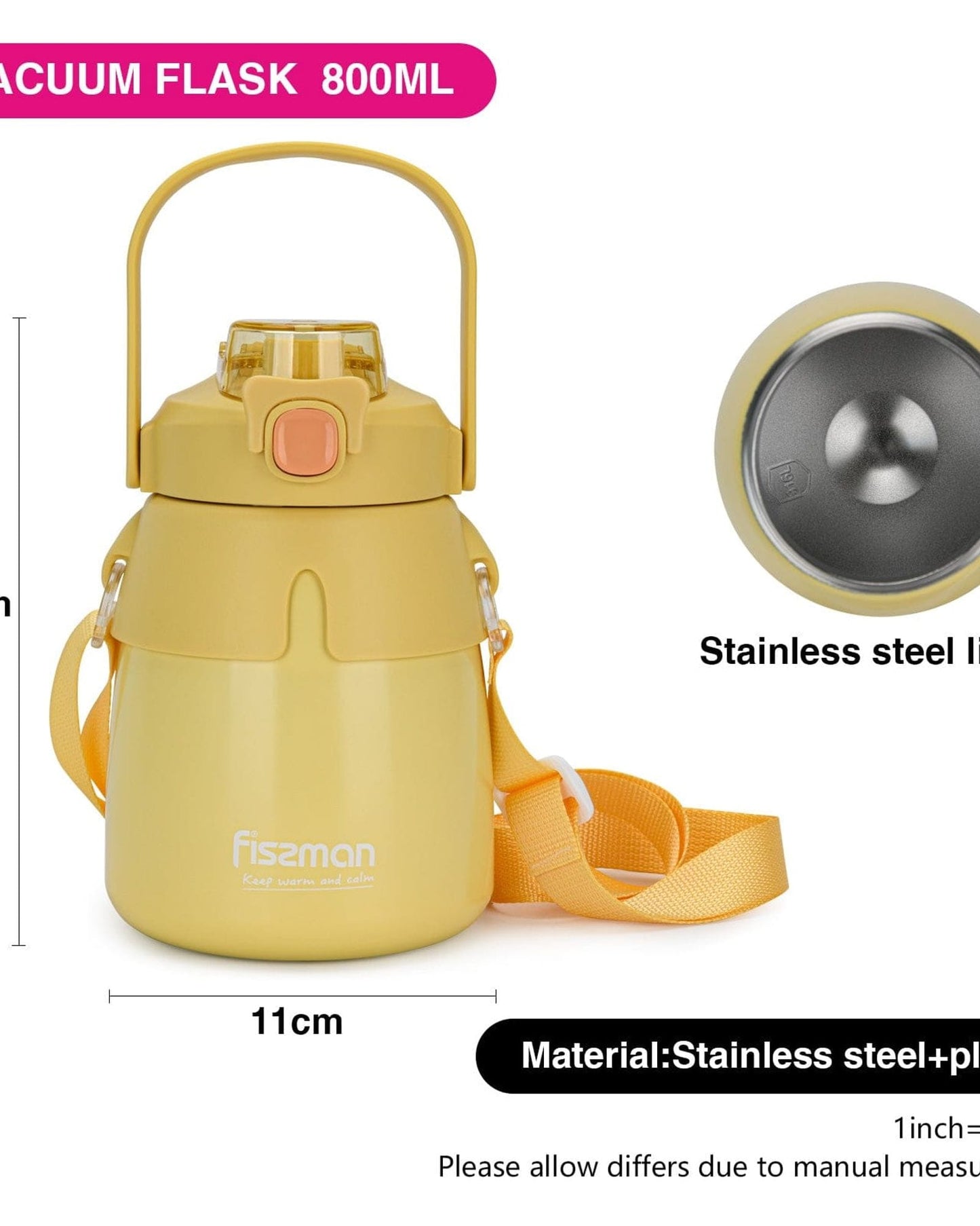 Fissman Vacuum Flask Yellow