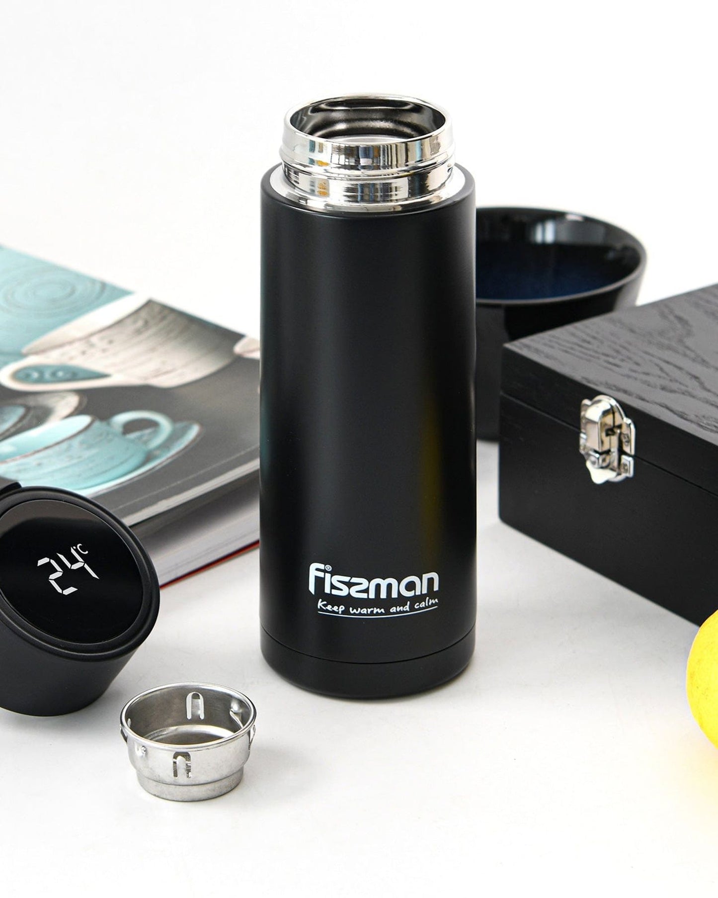 Fissman Vacuum Flask Black 390ml