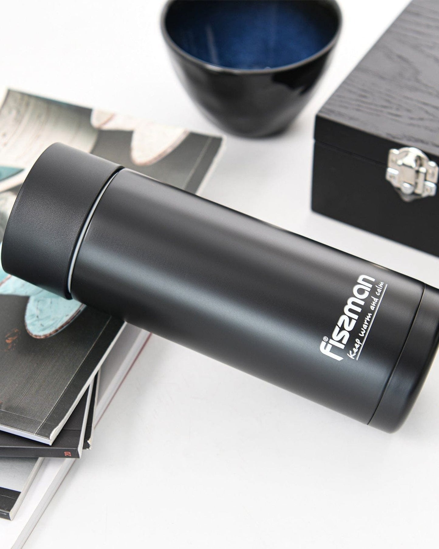 Fissman Vacuum Flask Black 390ml