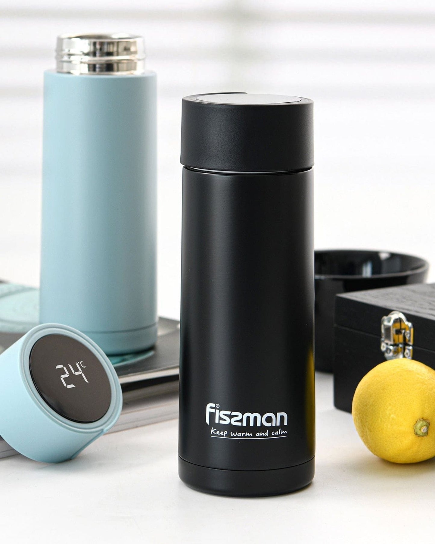 Fissman Vacuum Flask Black 390ml