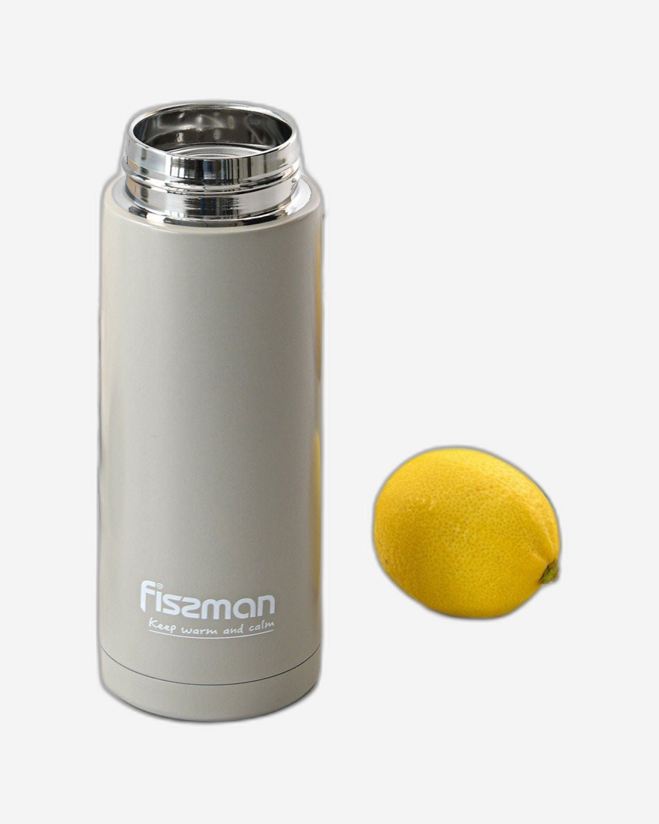 Fissman Double Wall Vacuum Flask 390ml Beige (Stainless Steel)
