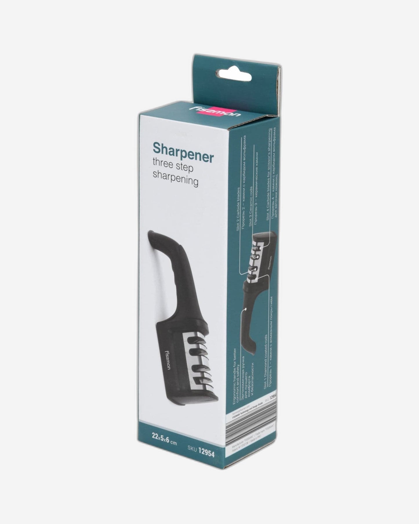Fissman Knife Sharpener Diamond Silver/Black 22cm