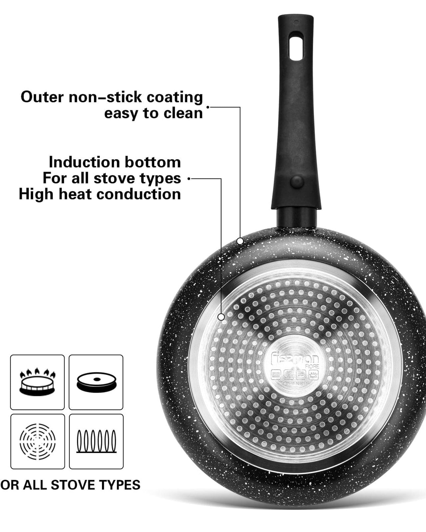 Fissman Frying Pan Fiore Aluminum 24cm