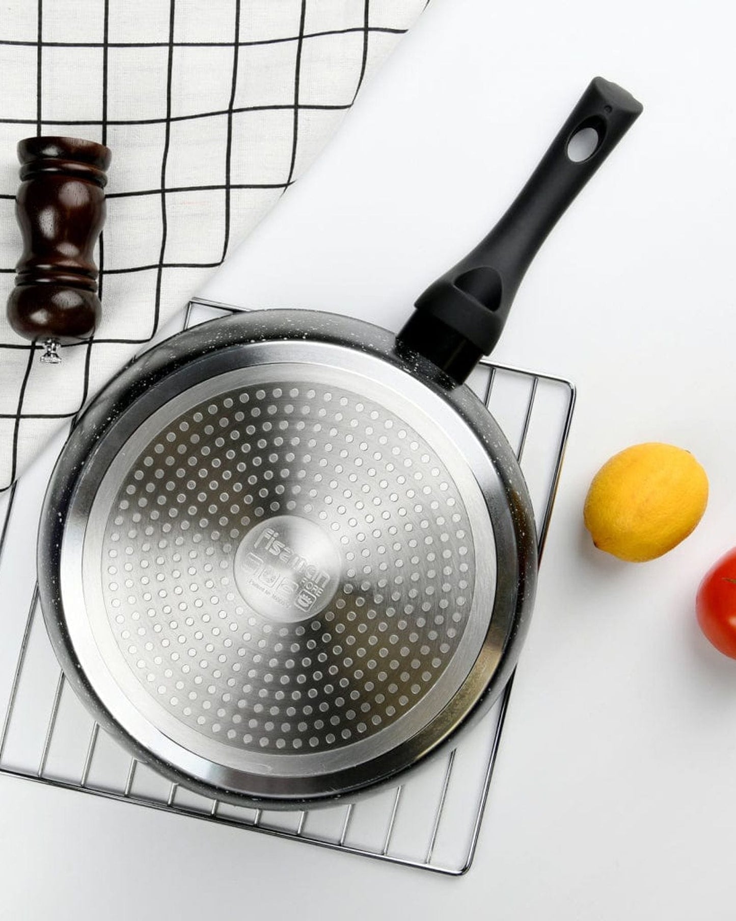 Fissman Deep Frying Pan Fiore Black 26cm