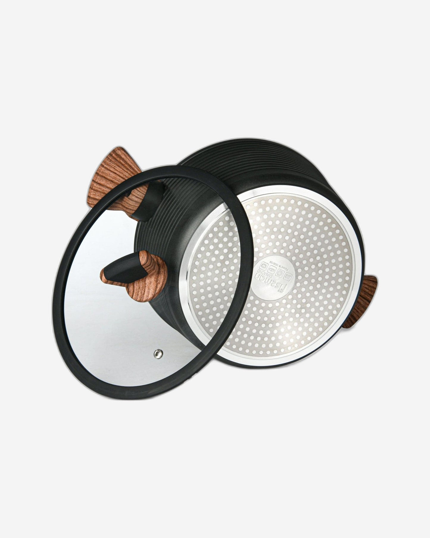 Fissman Stockpot Diamond Aluminum Black/Brown 20cm