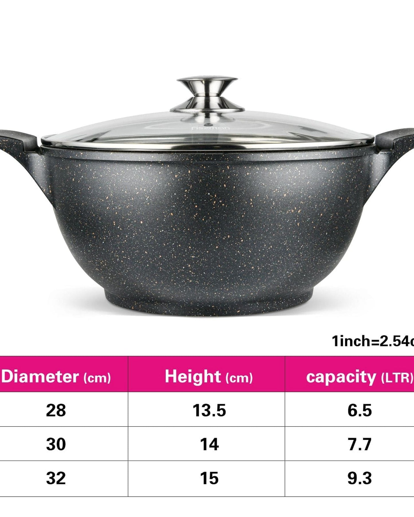 Fissman Stockpot Grande Aluminum Black 28cm