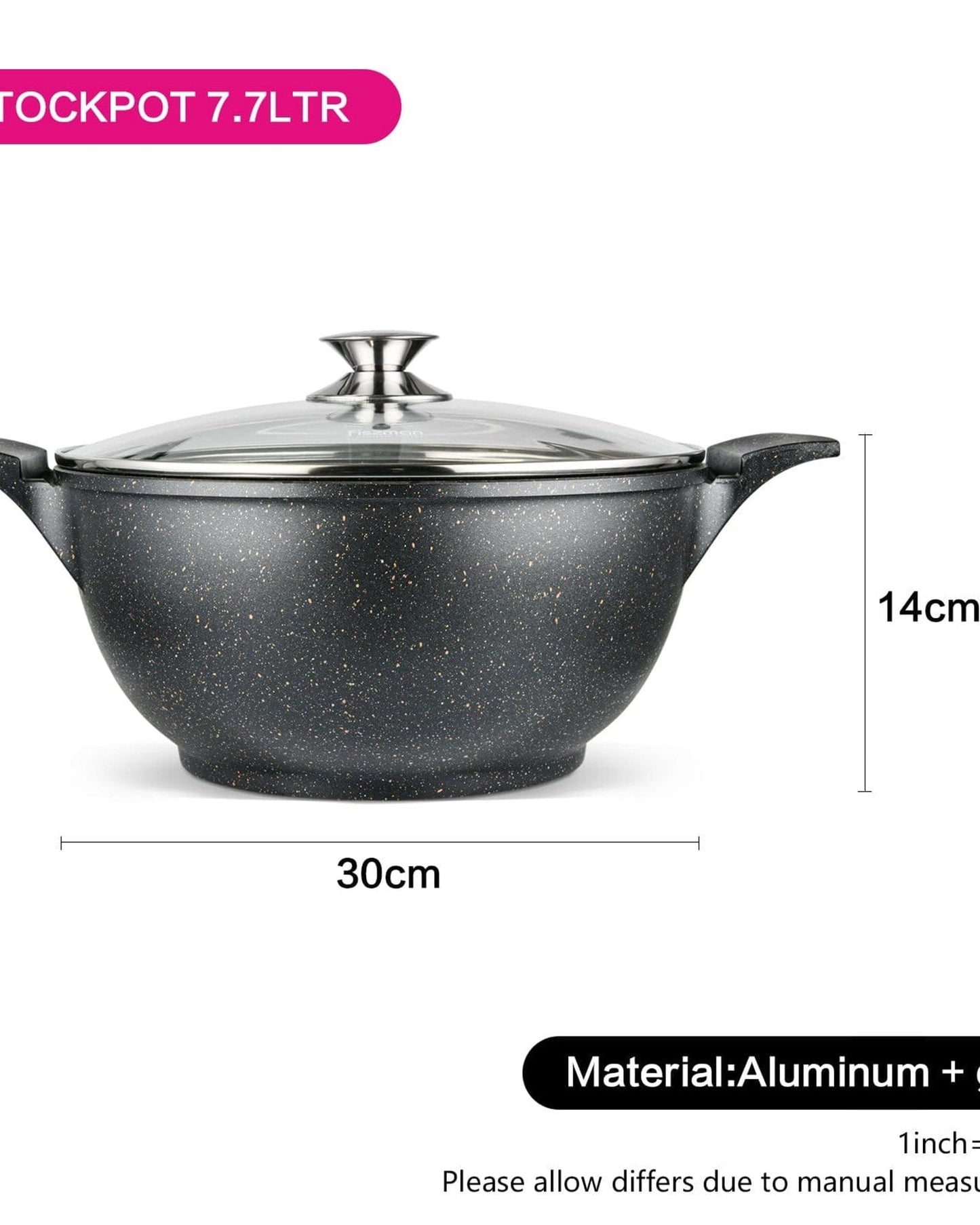 Fissman Stockpot Grande Aluminum Black 30cm