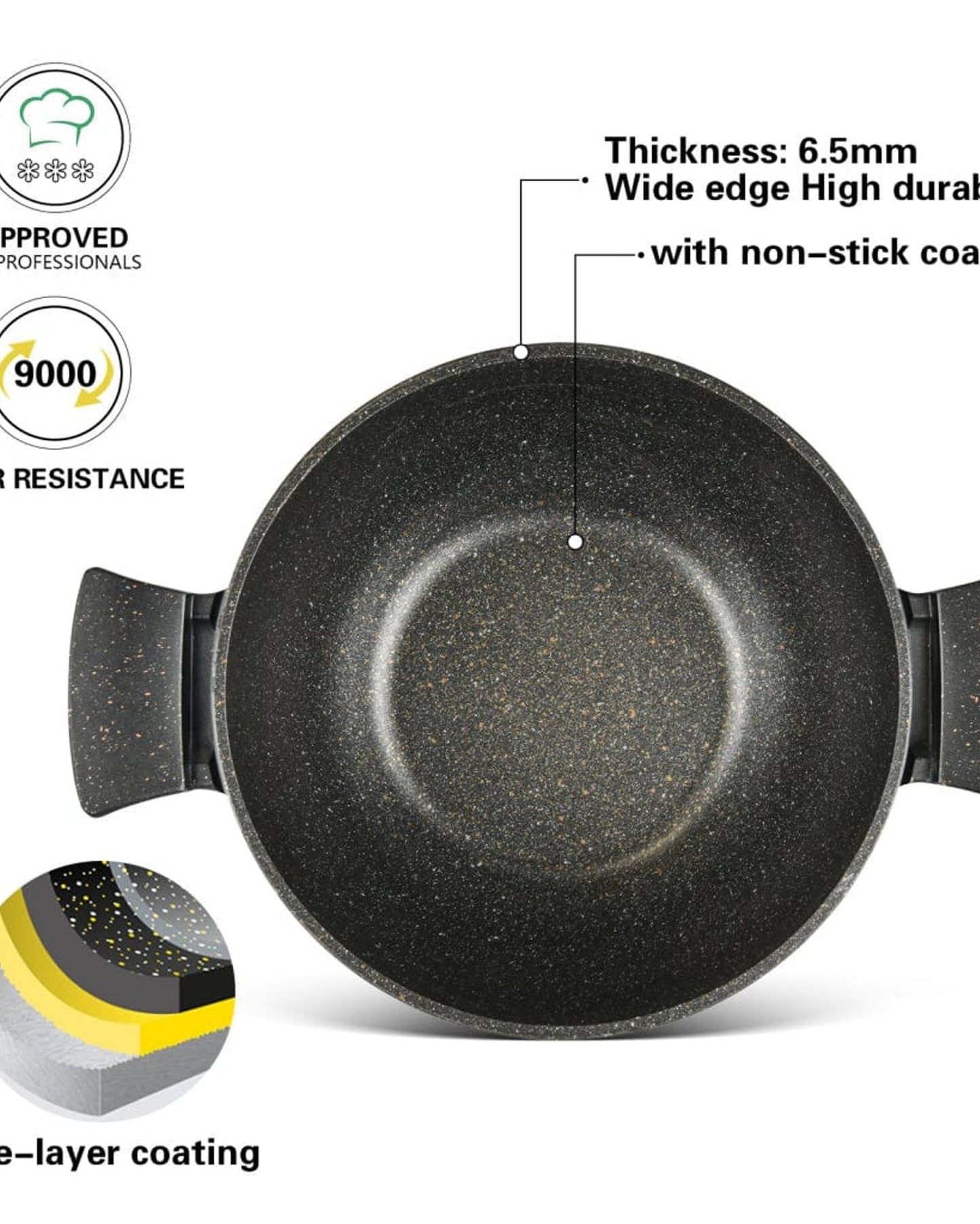 Fissman Stockpot Grande Aluminum Black 30cm