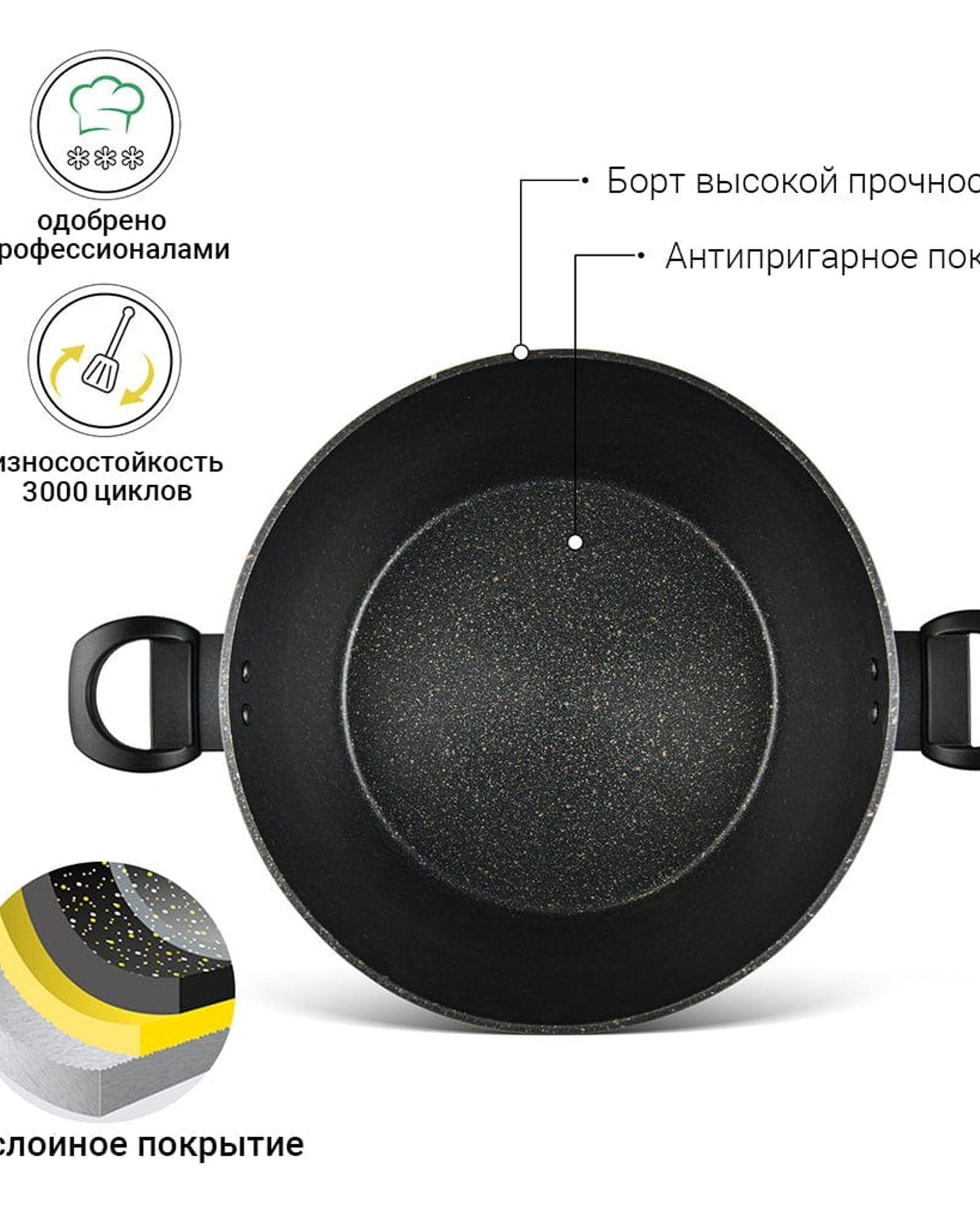 Fissman Stockpot Magna Aluminum Black 30cm