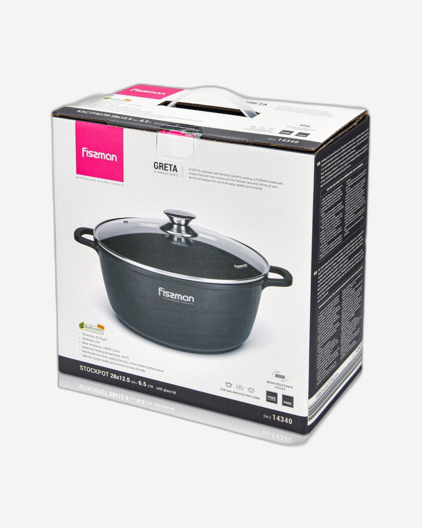Fissman Stockpot Greta Aluminum Black 28cm