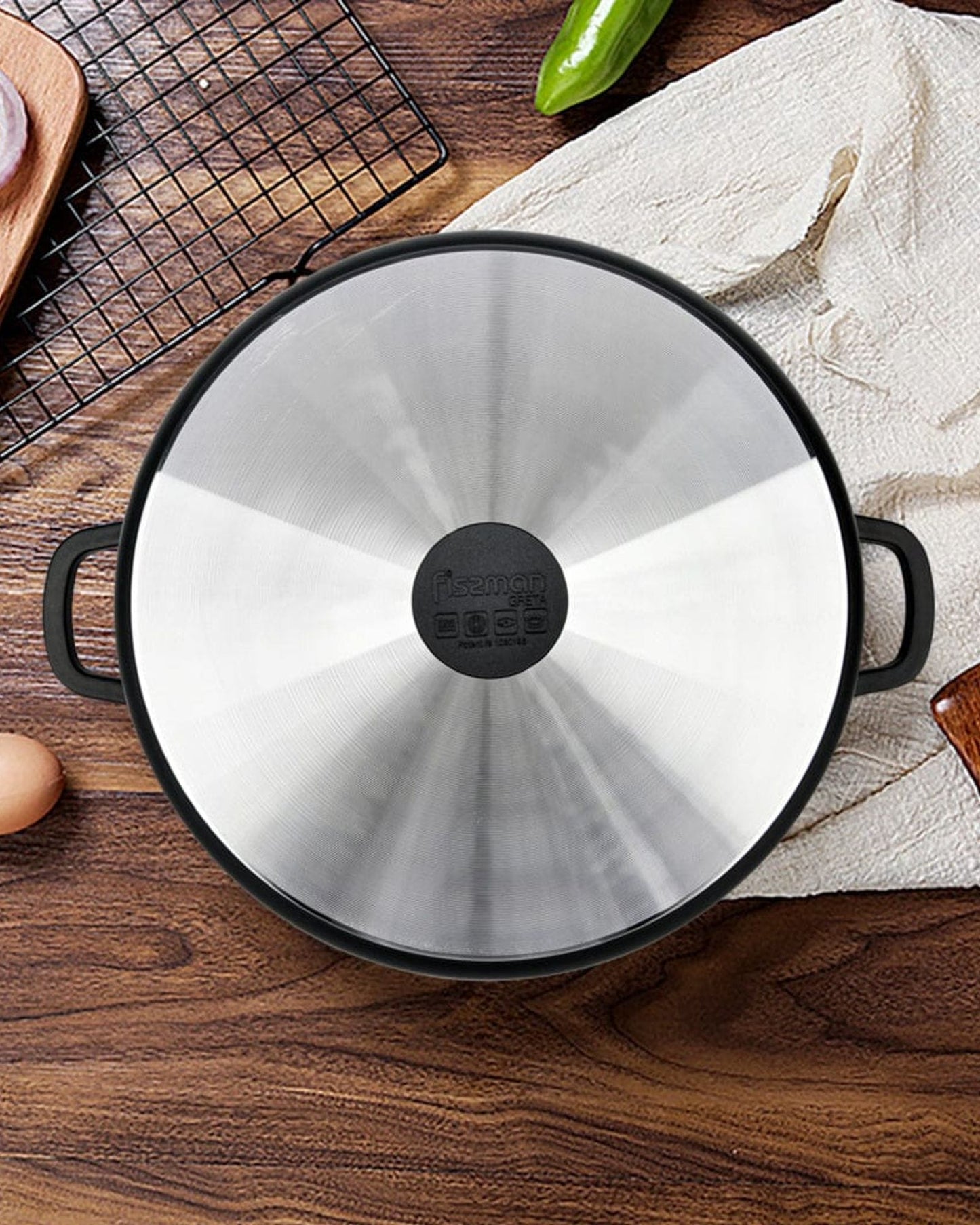 Fissman Stockpot Greta Aluminum Black 28cm