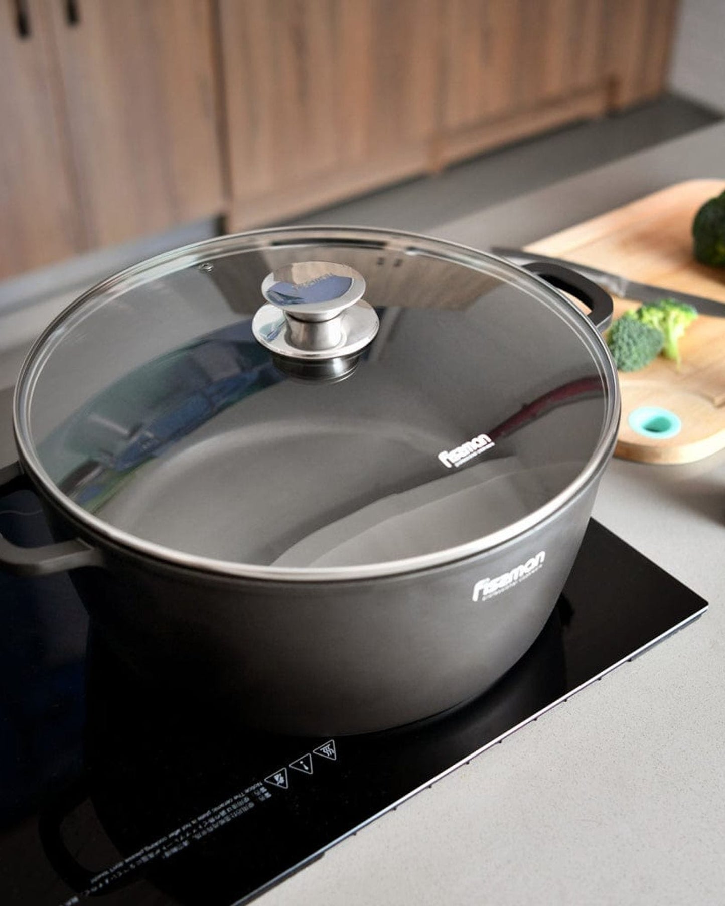 Fissman Stockpot Greta Aluminum Black 28cm