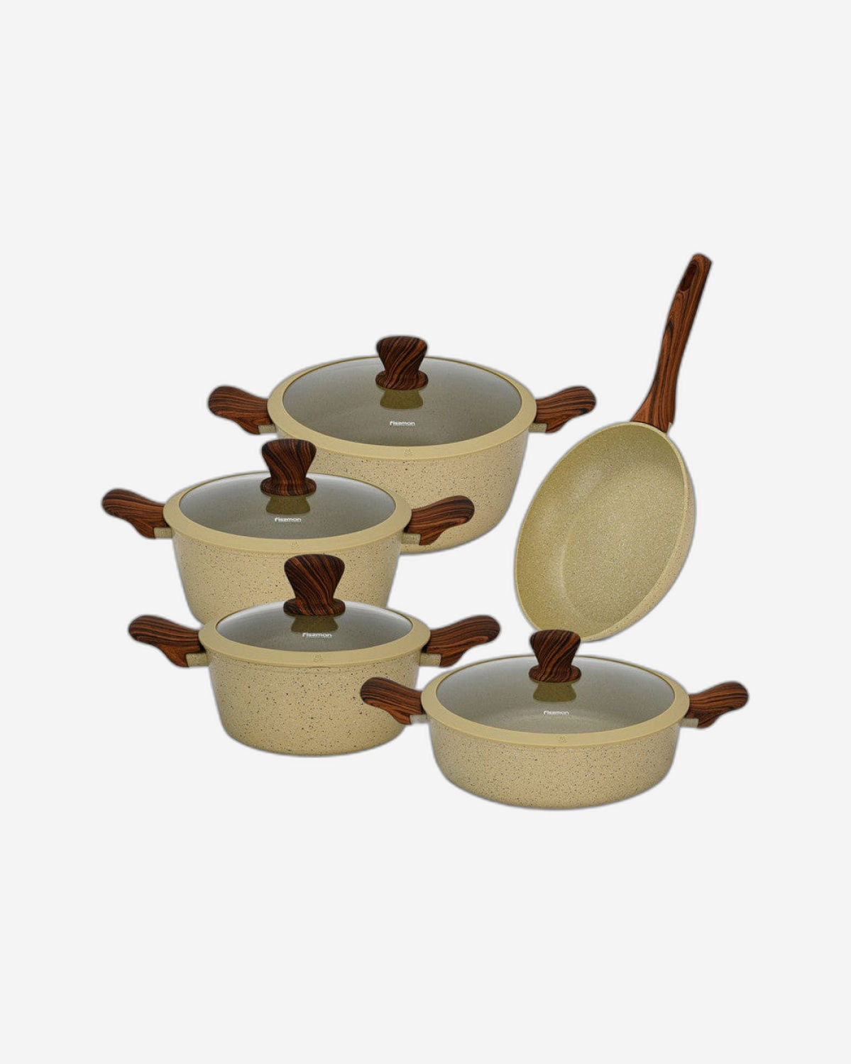 Fissman Cookware Radiant Cream 9Pc