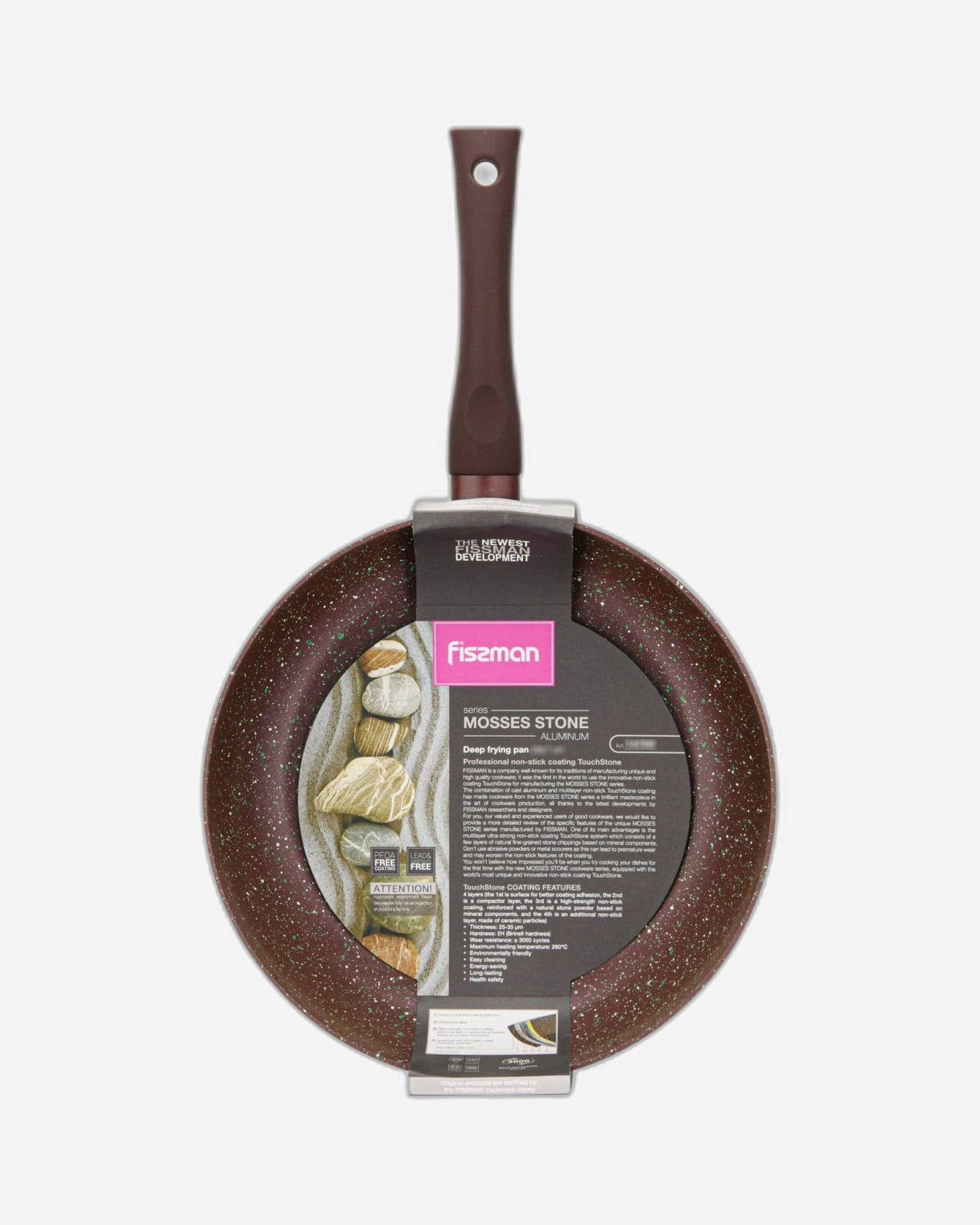 Fissman Deep Frying Pan Mosses Stone Brown 26cm