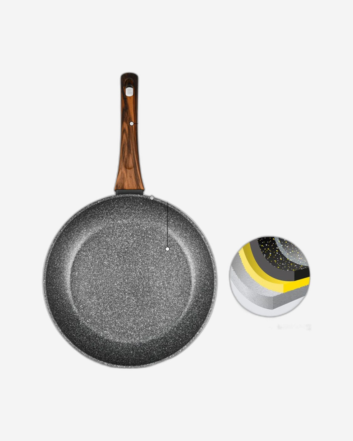 Fissman Frying Pan Capella Black/Brown 26cm