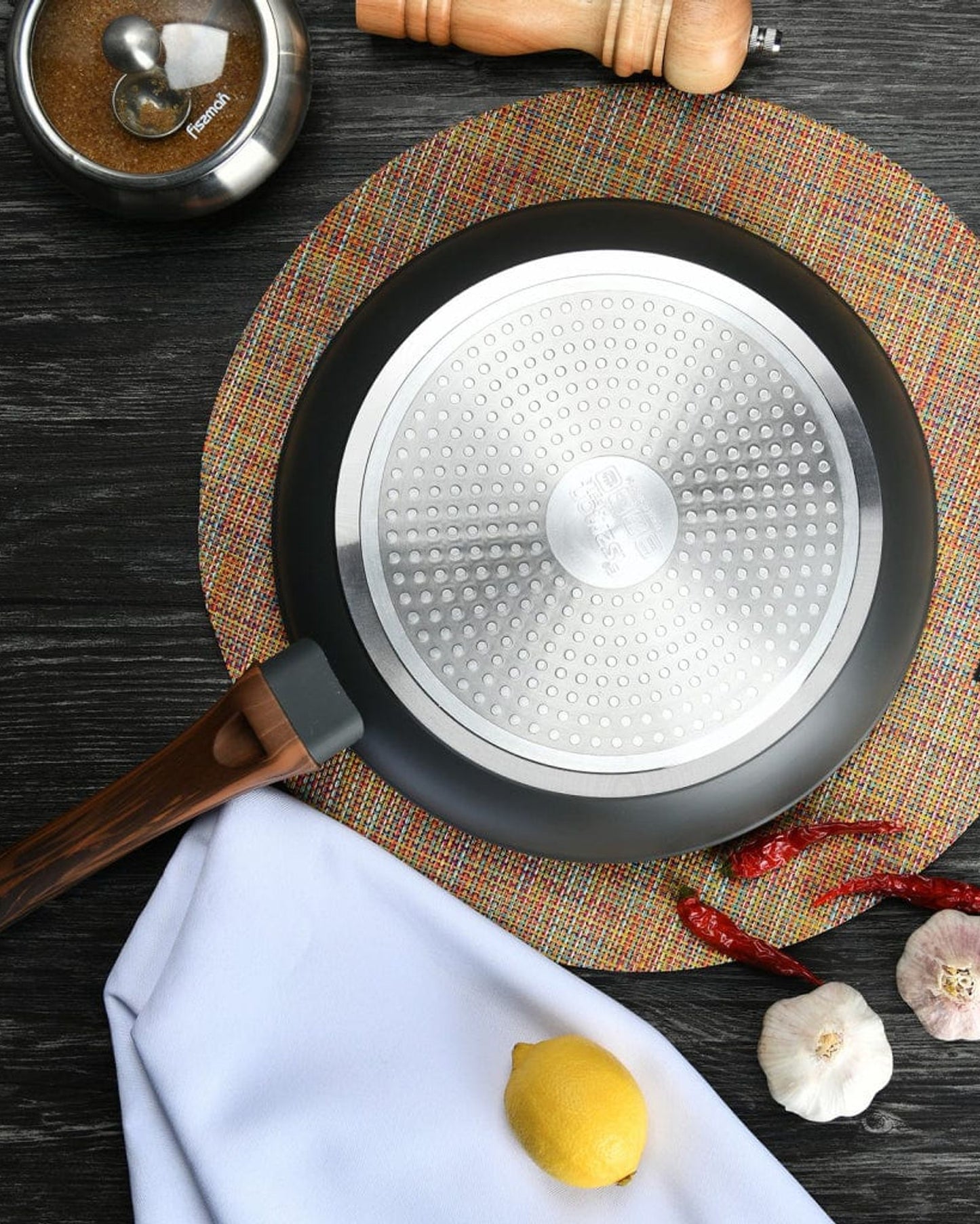 Fissman Frying Pan Capella Grey/Black 28cm