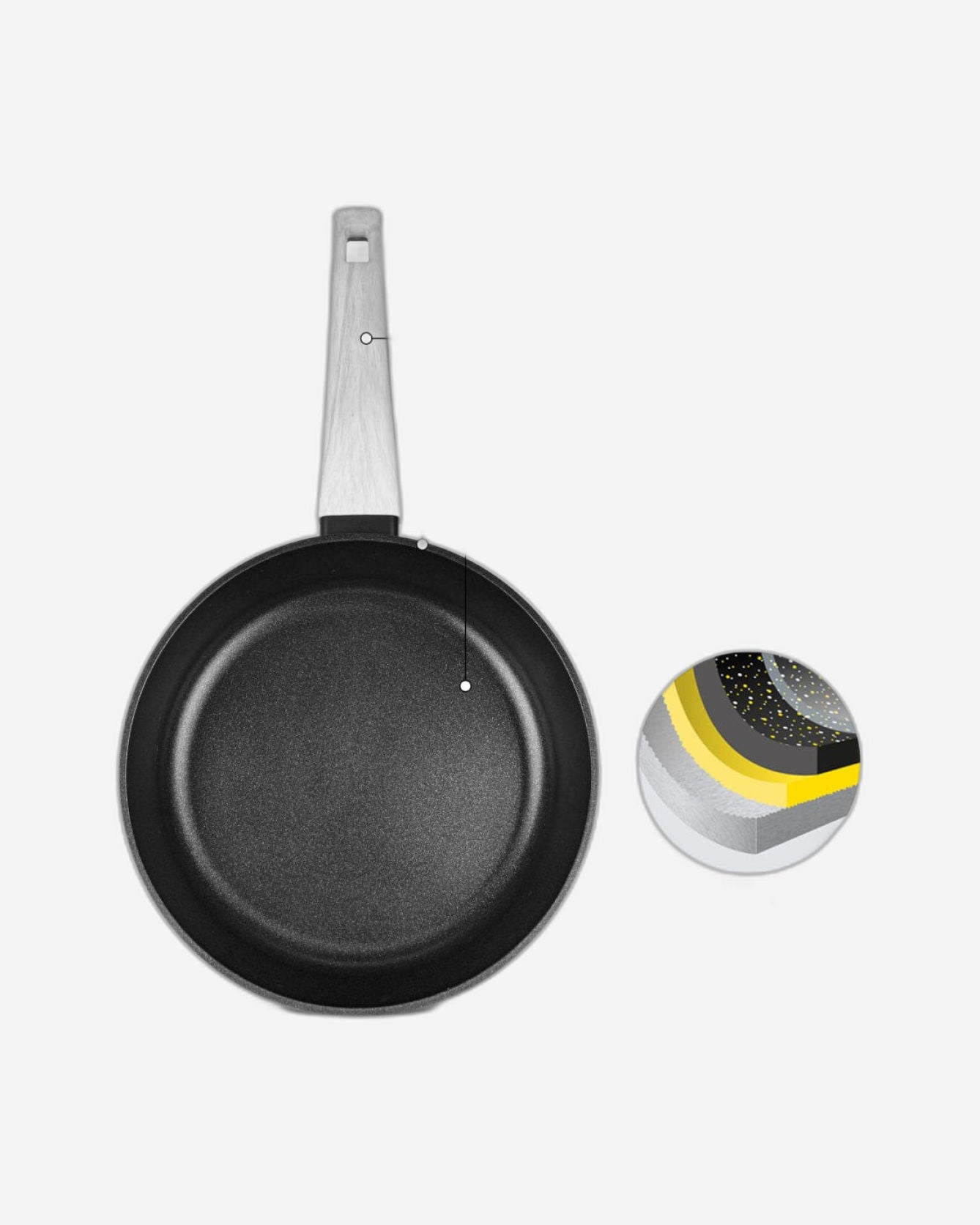 Fissman Deep Frying Pan Mira Black 28cm