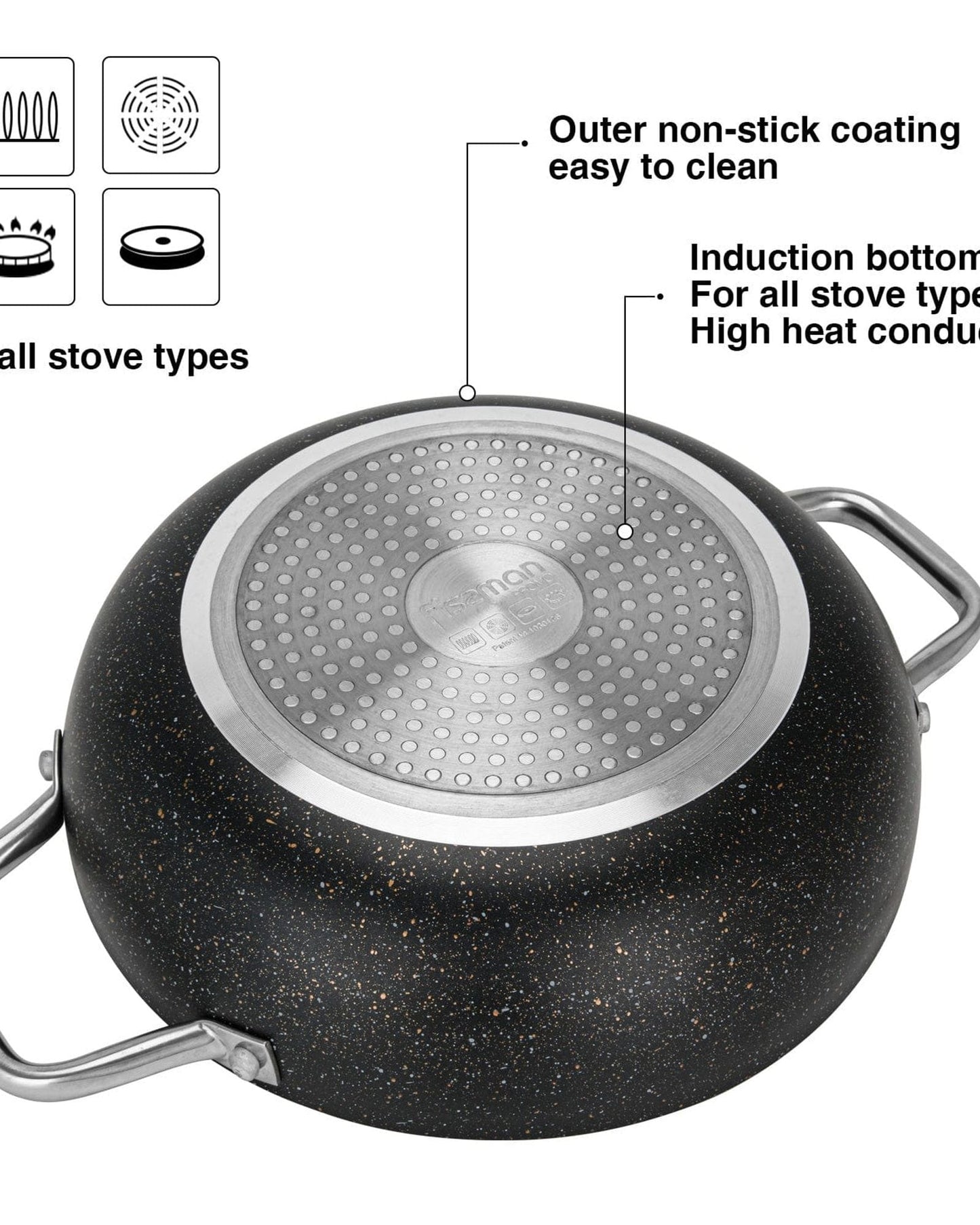 Fissman Wok Pan Promo Black 26cm