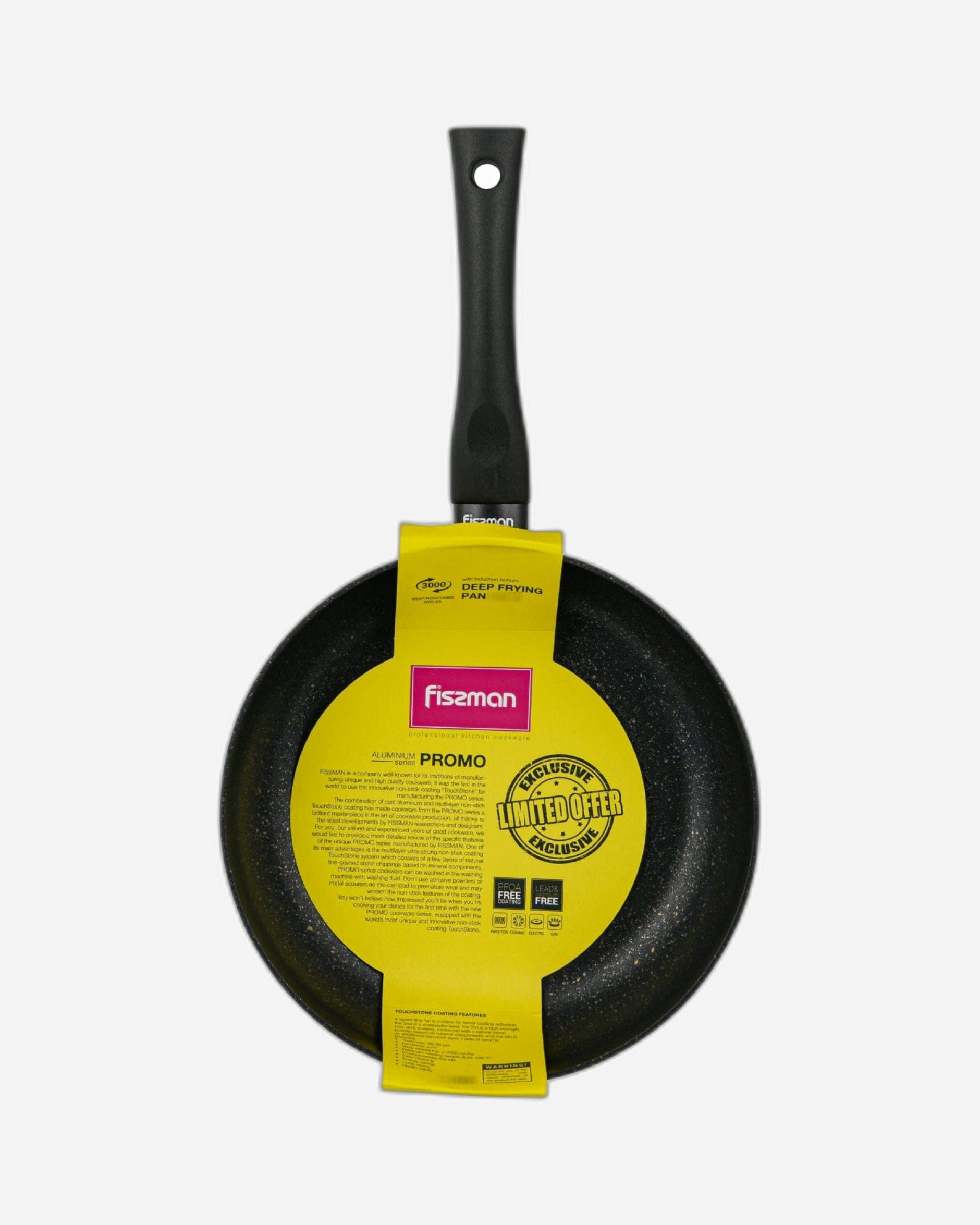 Fissman Deep Frying Pan Promo Series Aluminum And Touchstone Coating With Bakelite Handle Black 26x7cm