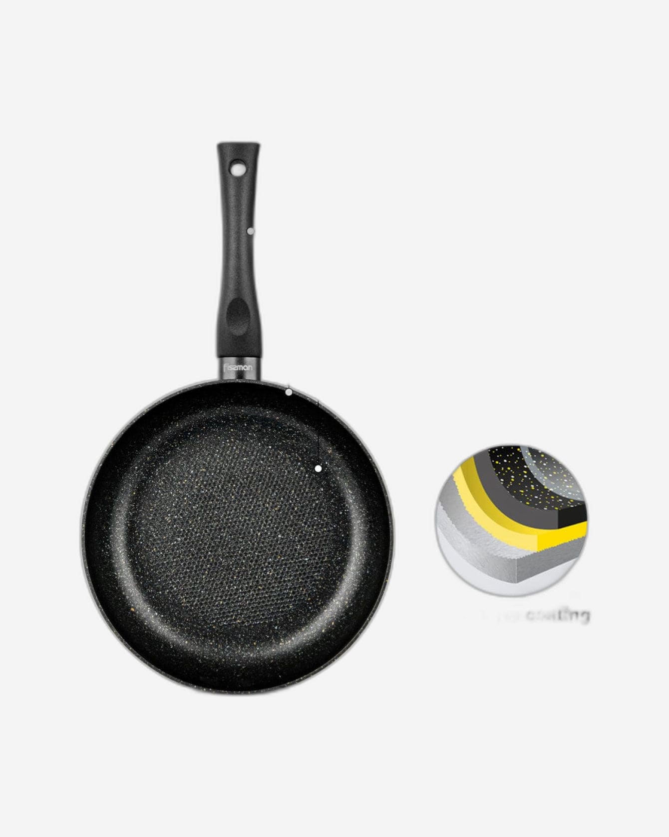 Fissman Deep Frying Pan Promo Black 28cm
