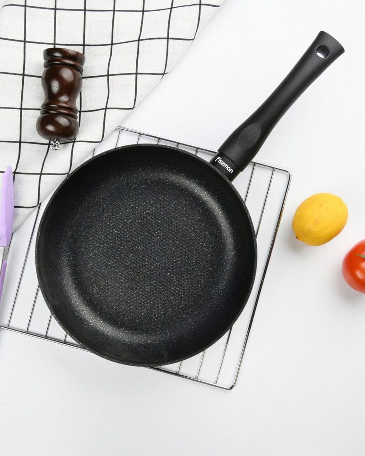 Fissman Deep Frying Pan Promo Black 28cm