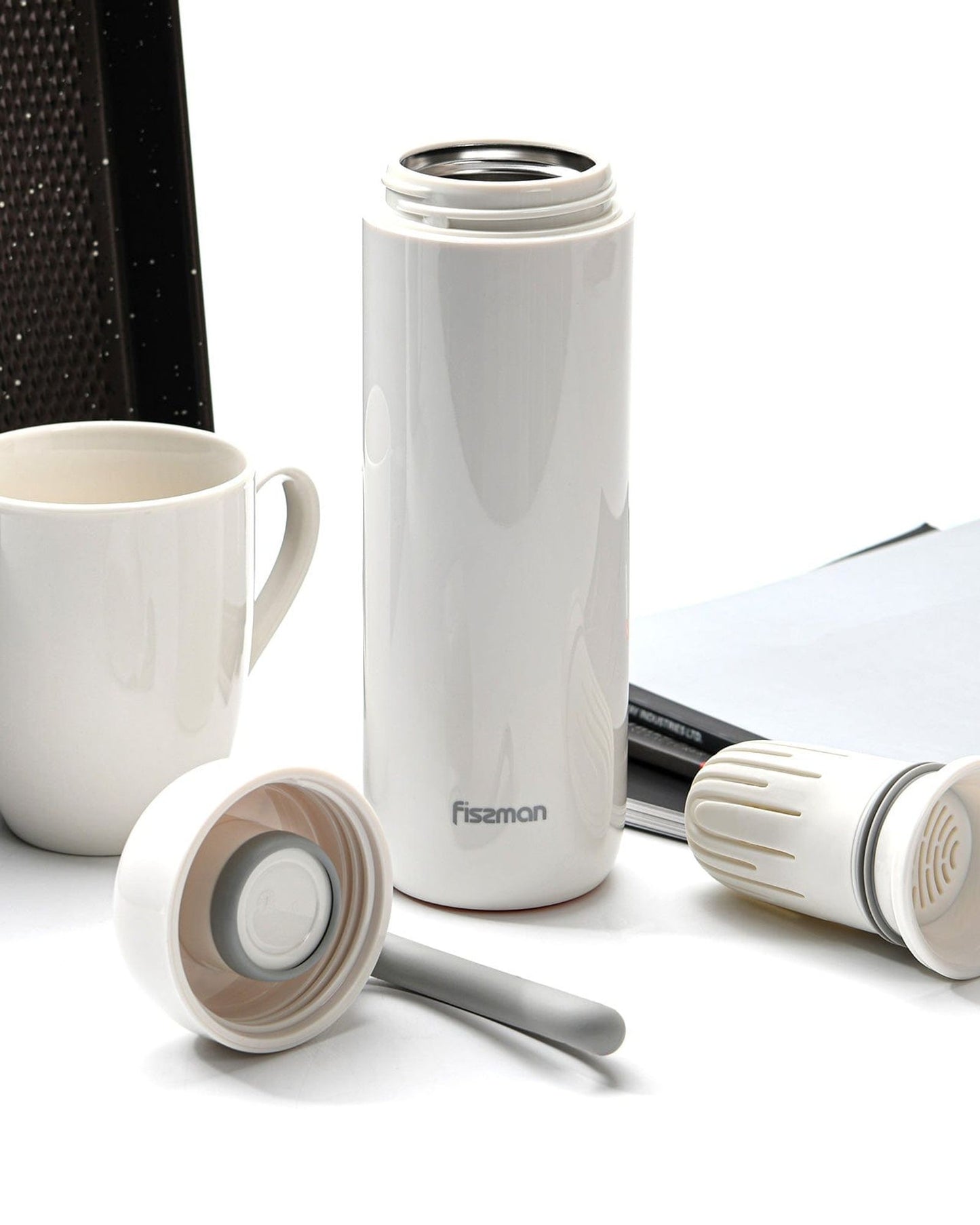 Fissman Thermos Flask Never Spill White 400ml