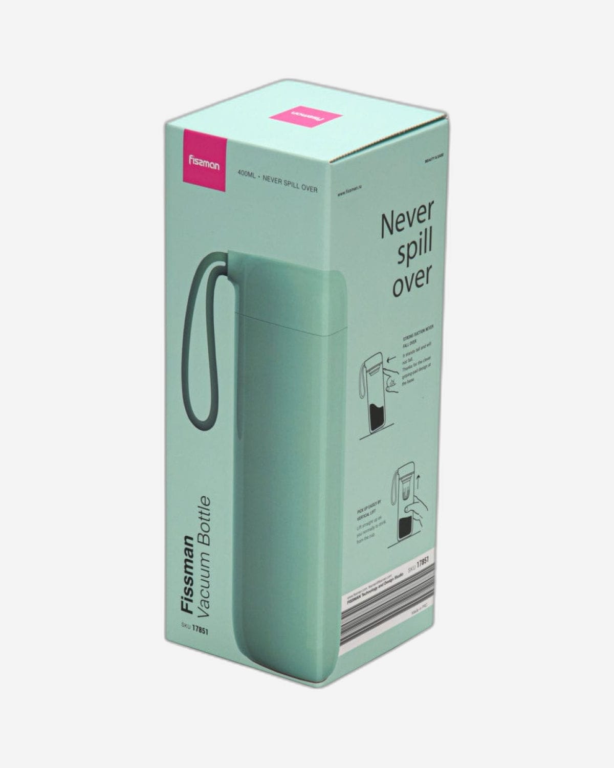 Fissman Thermos Flask Never Spill Green