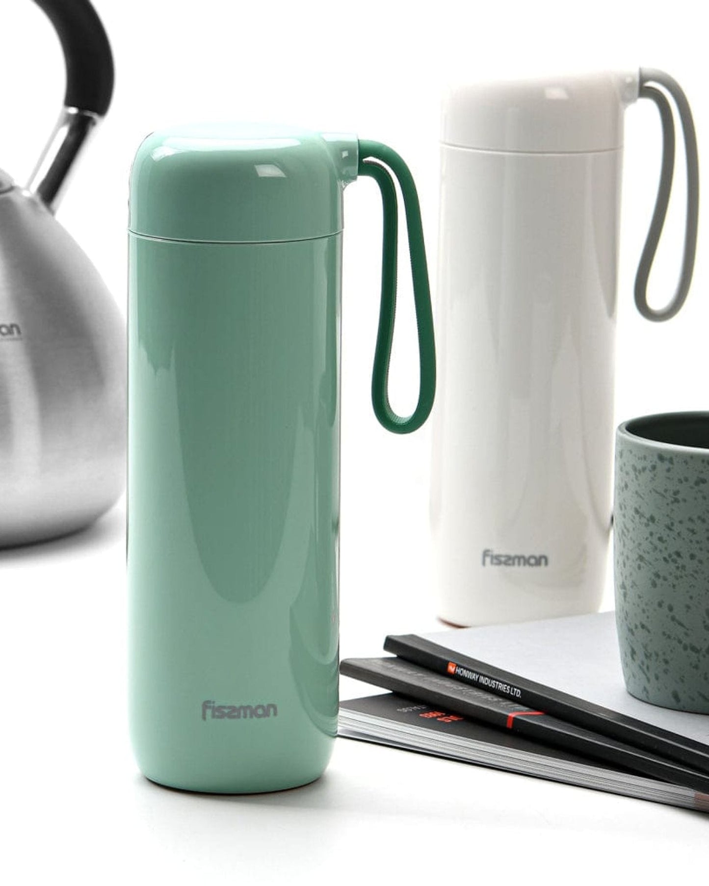 Fissman Thermos Flask Never Spill Green