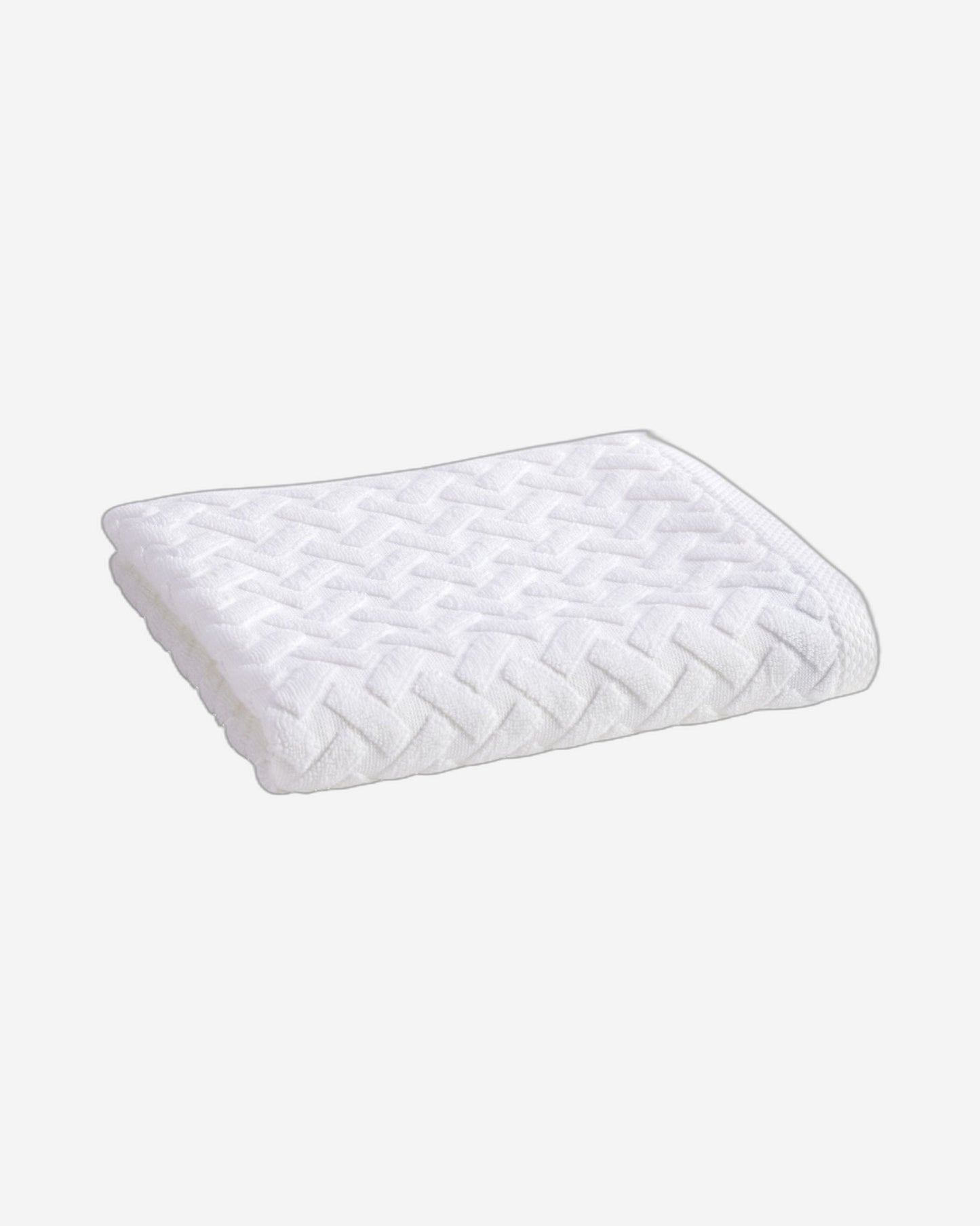 Christy "Trellis" Bath Towels & Bath Mat Collection in White
