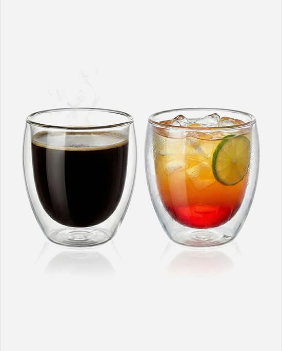 Cuisine Art Borosilicate Double Wall Glass Set 250ml 2Pc