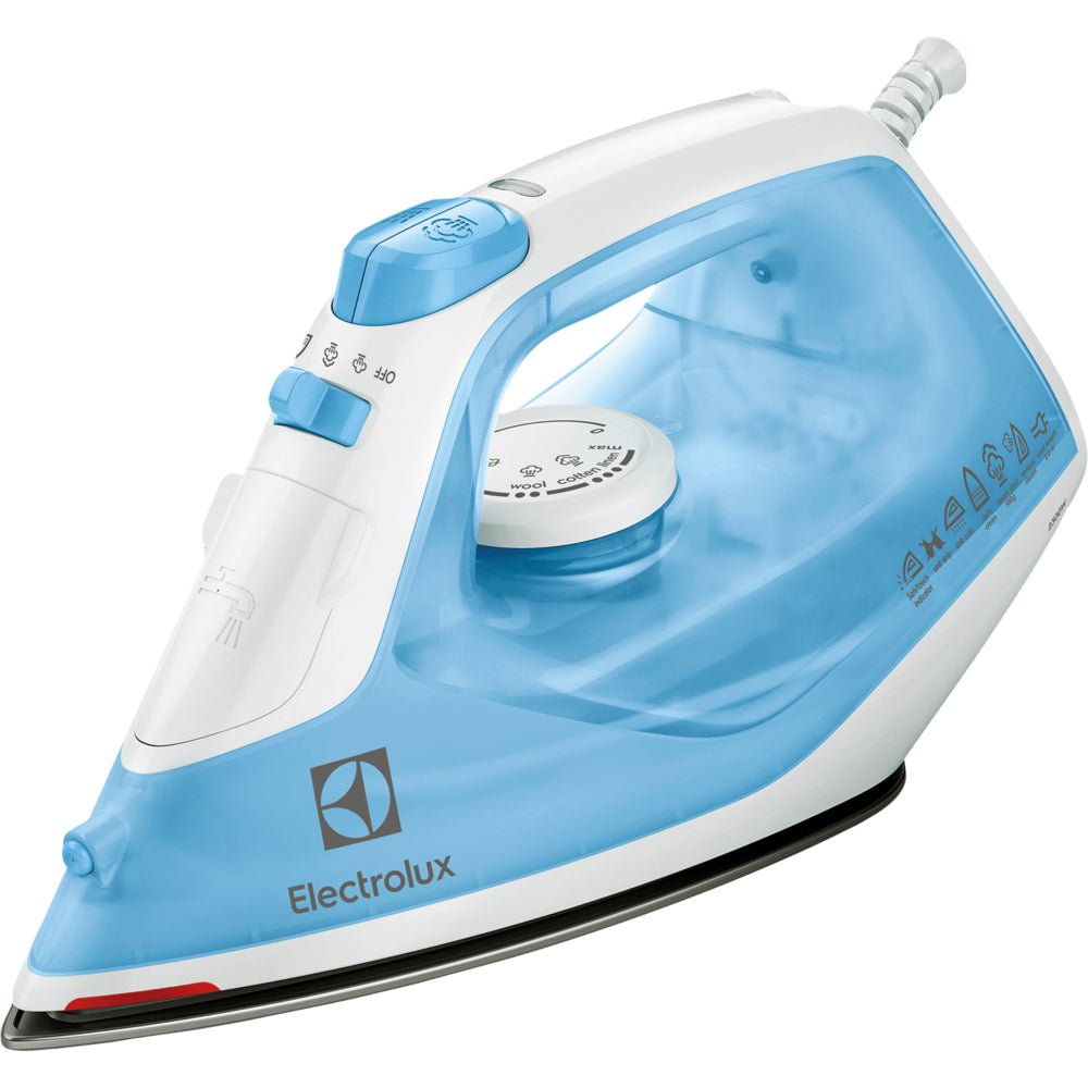 Electrolux Steam Iron, 2300W with Steam, AntiDrip System, Non-Stick Soleplate and Stainless Steel Tip, Cerulean