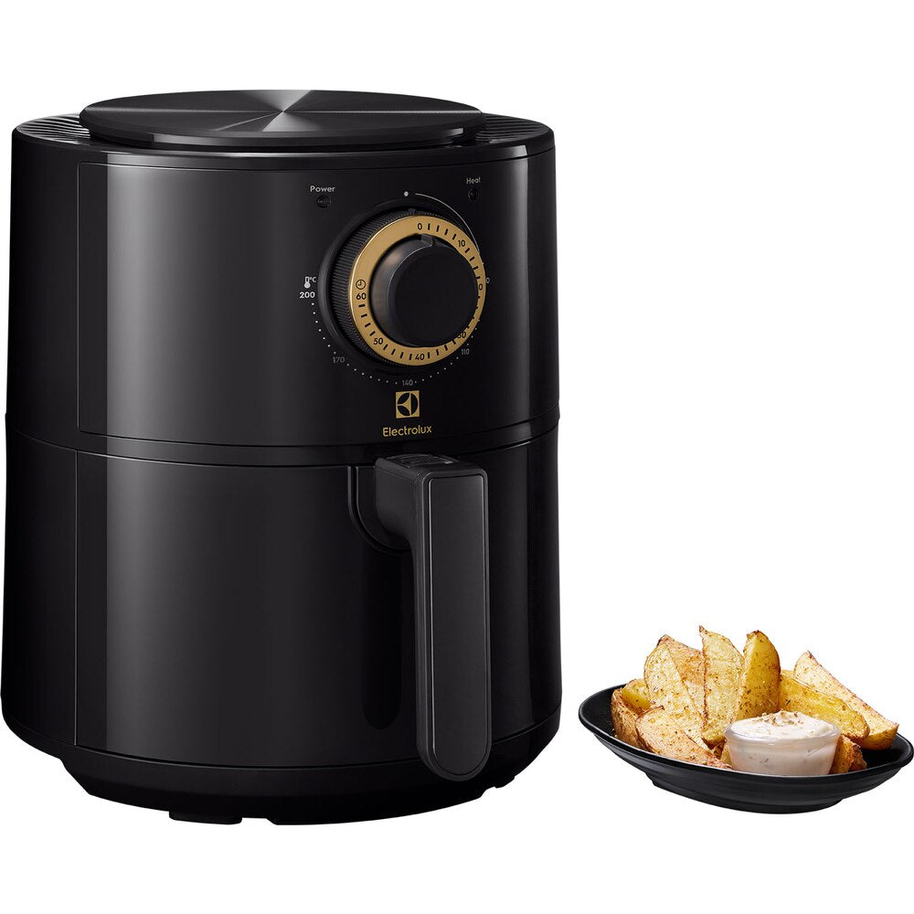 Electrolux Air Fryer, 3L Capacity with Three-mode Cooking for Frying, Roasting, and Grilling, Black