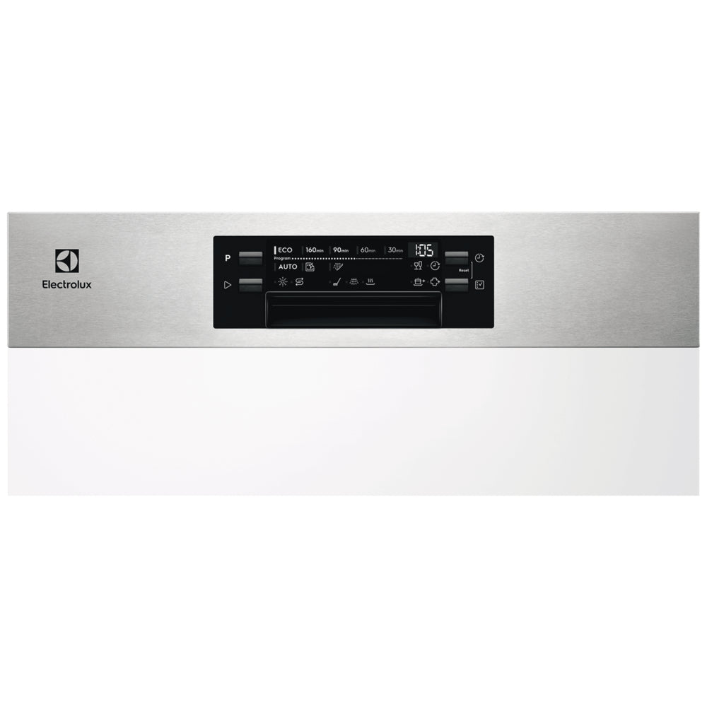 Electrolux 60cm Semi Integrated Dishwasher with 13 Place Settings, Adaptable Drawer Space, High Pressure Water Jets, and GlassCare Program, Stainless Steel
