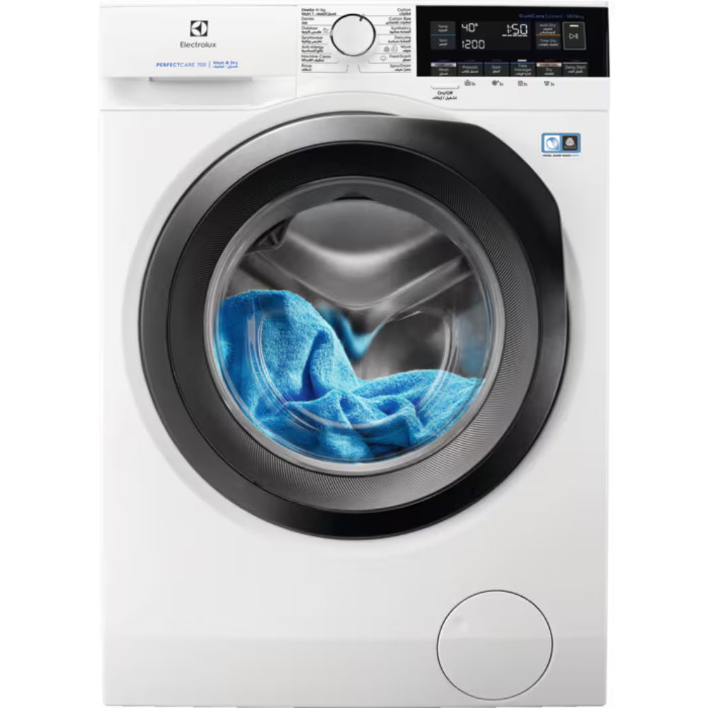 Electrolux 10kg/6kg Washer Dryer Combo with Steam Cycle, White, 10-year Warranty on EcoInverter Motor