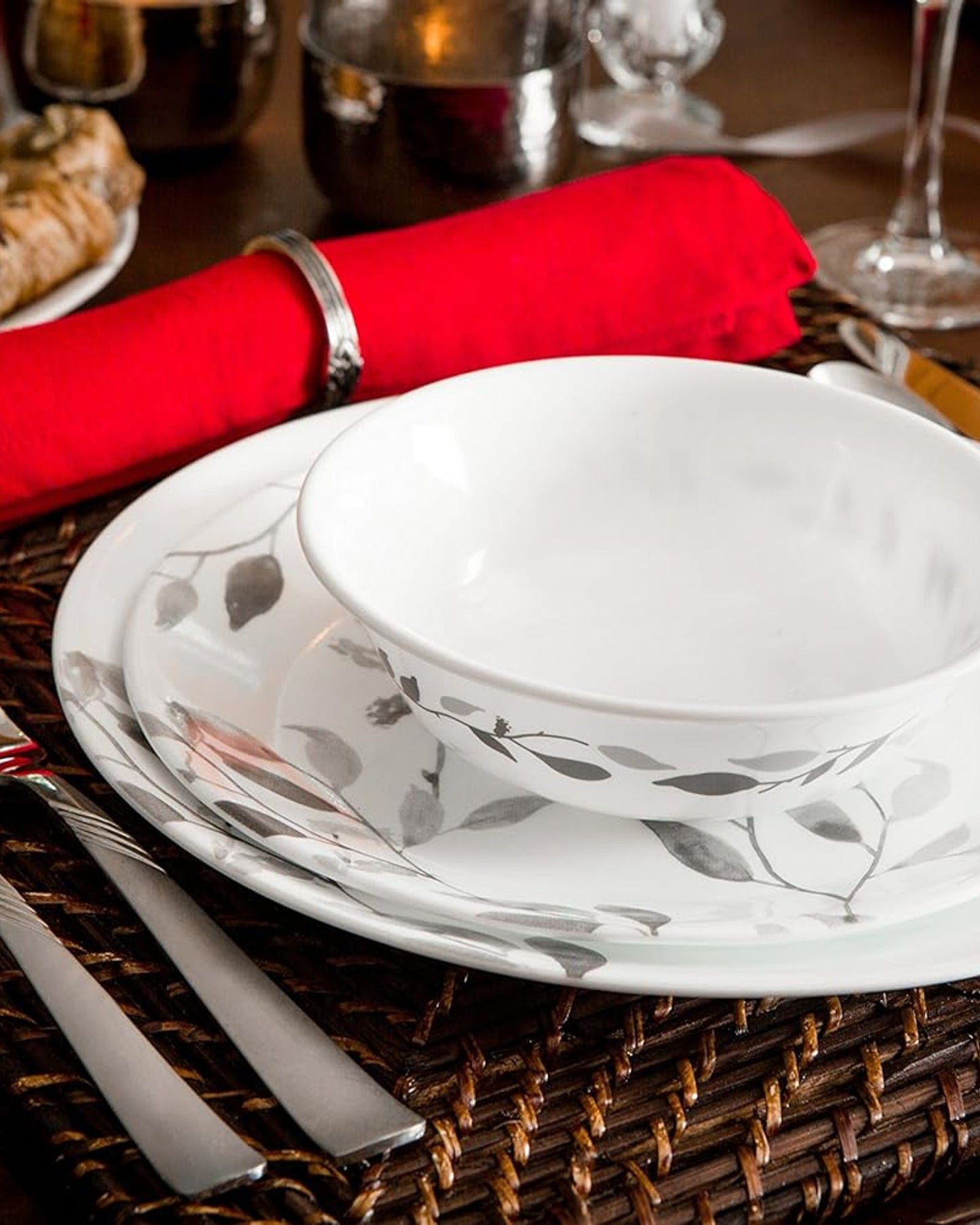 Corelle Dinnerware Set 12Pc Misty Leaves