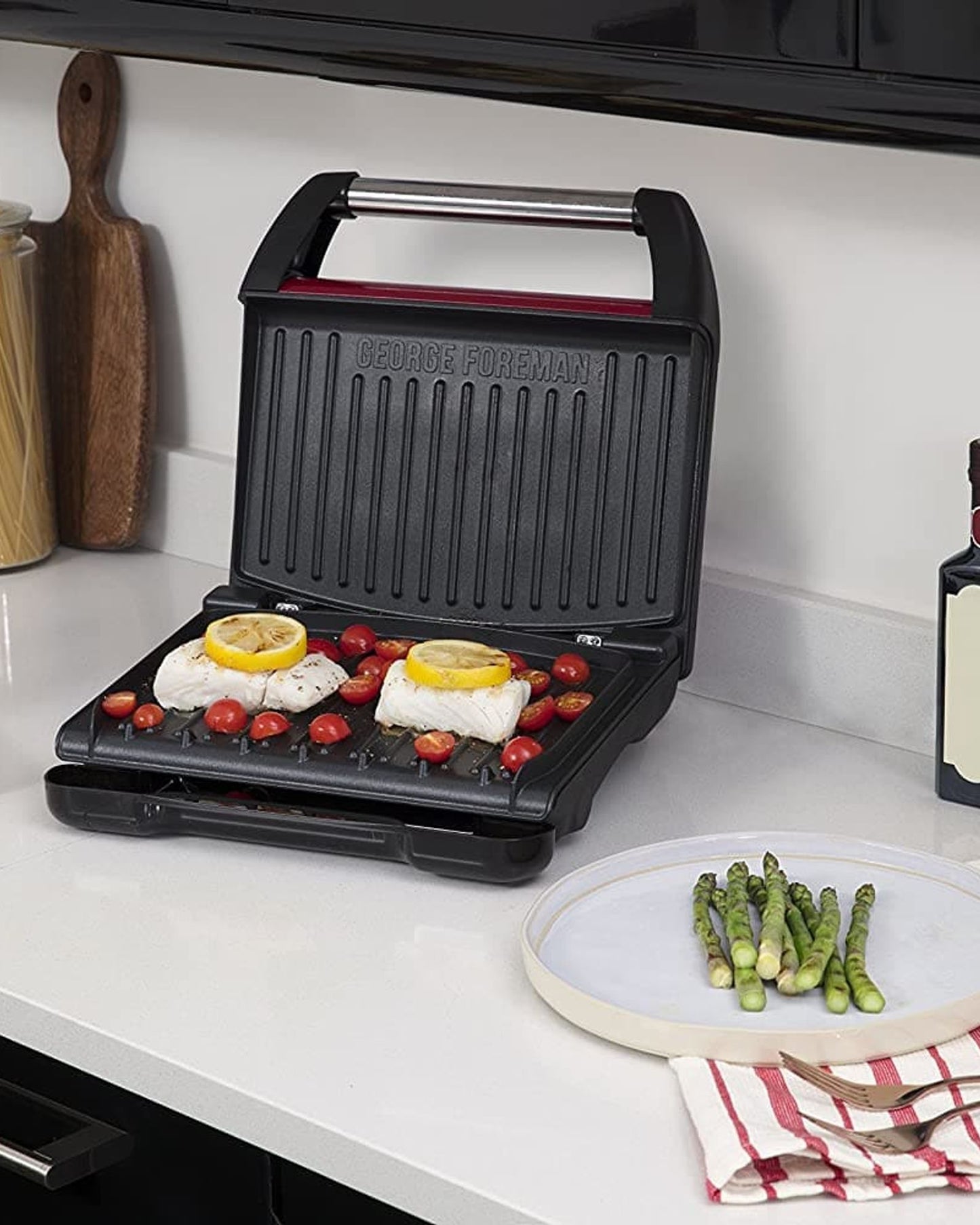 George Foreman Medium Steel Grill Family