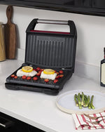 George Foreman Medium Steel Grill Family, Red 1650W - 25040