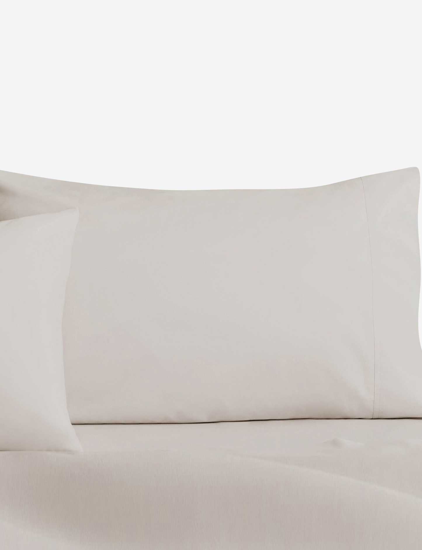 Sheridan 500 TC Cotton Sateen Plain Dyed Oxford Standard Pillowcases Pair Chalk