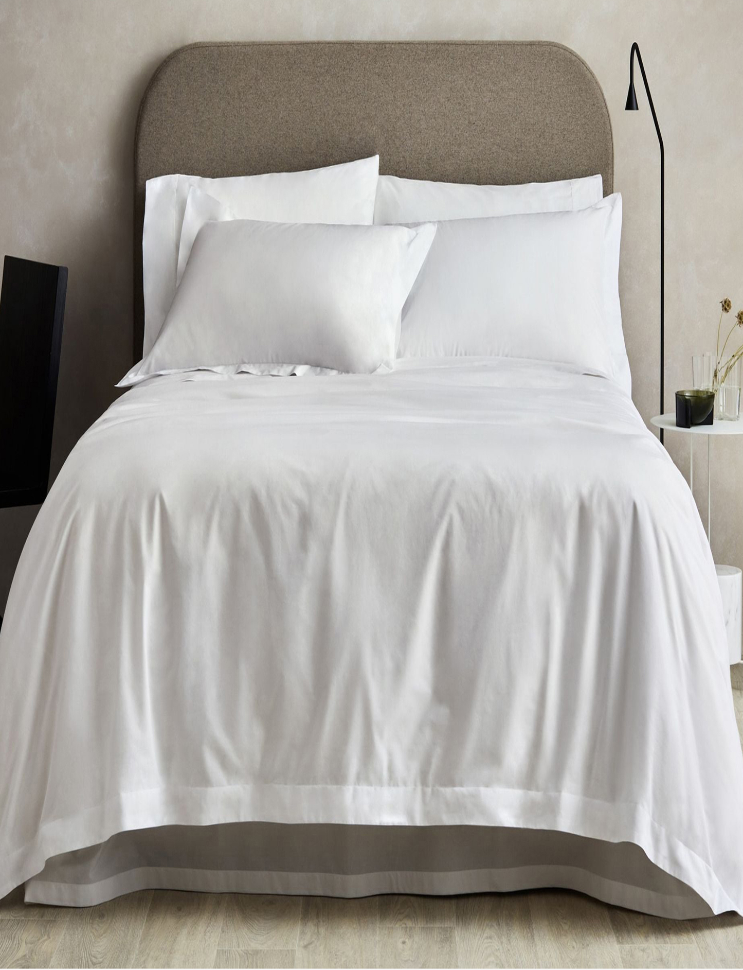 Sheridan 500 TC Cotton Sateen Plain Dyed Oxford Standard Pillowcases Pair Snow