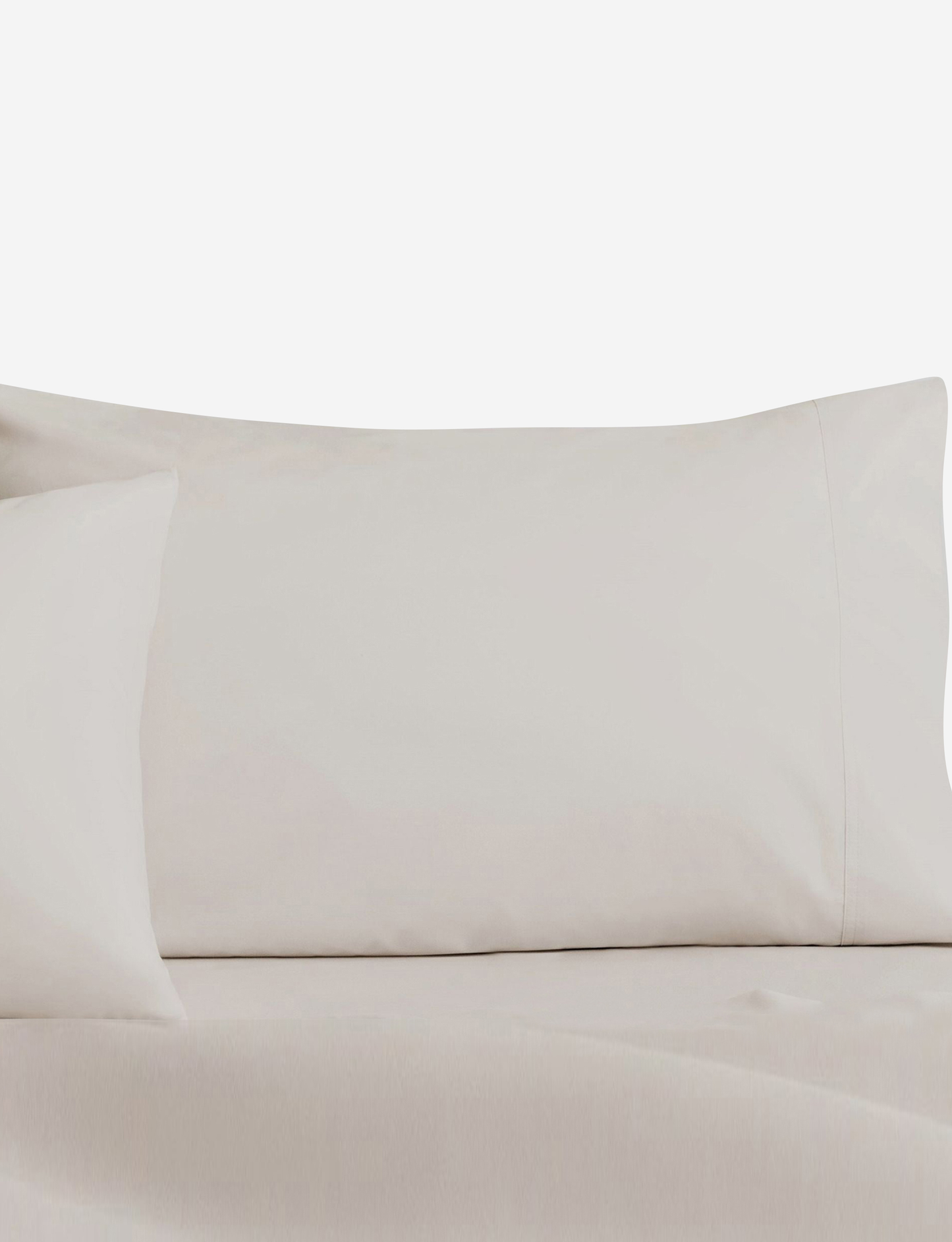 Sheridan 500 TC Cotton Sateen Plain Dyed Standard Pillowcases Pair Chalk
