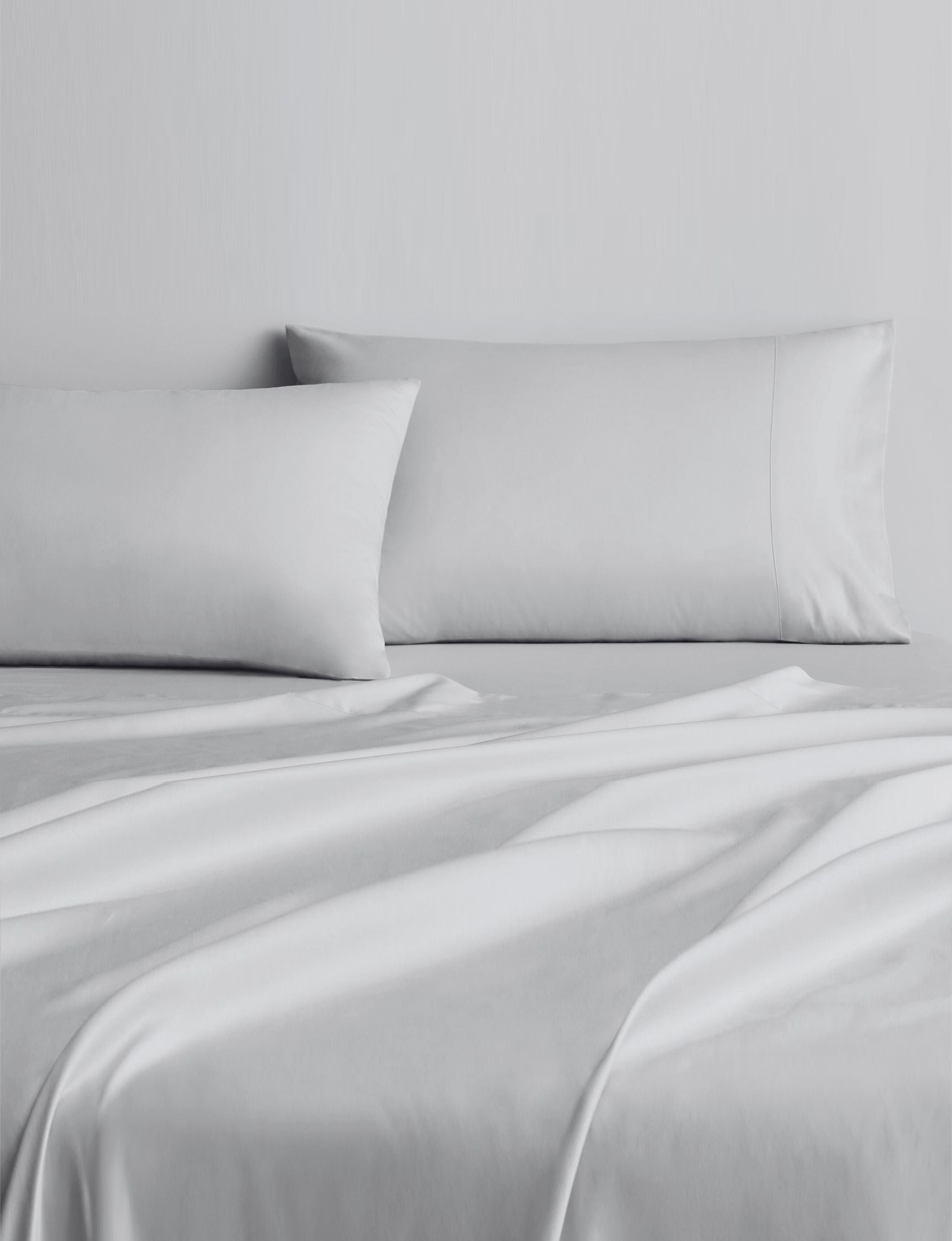 Sheridan 500 TC Cotton Sateen Plain Dyed Standard Pillowcase Pair Silver