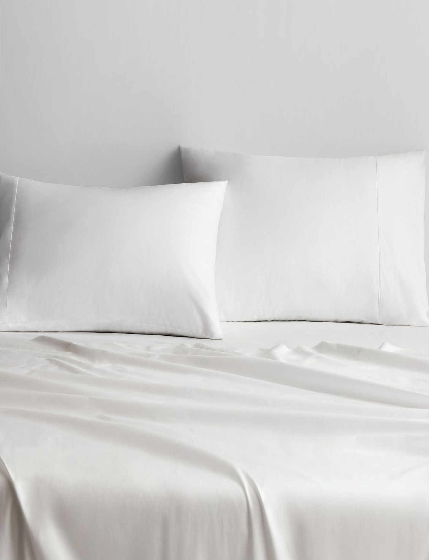 Sheridan 500 TC Cotton Sateen Plain Dyed Super King Fitted Sheet Snow