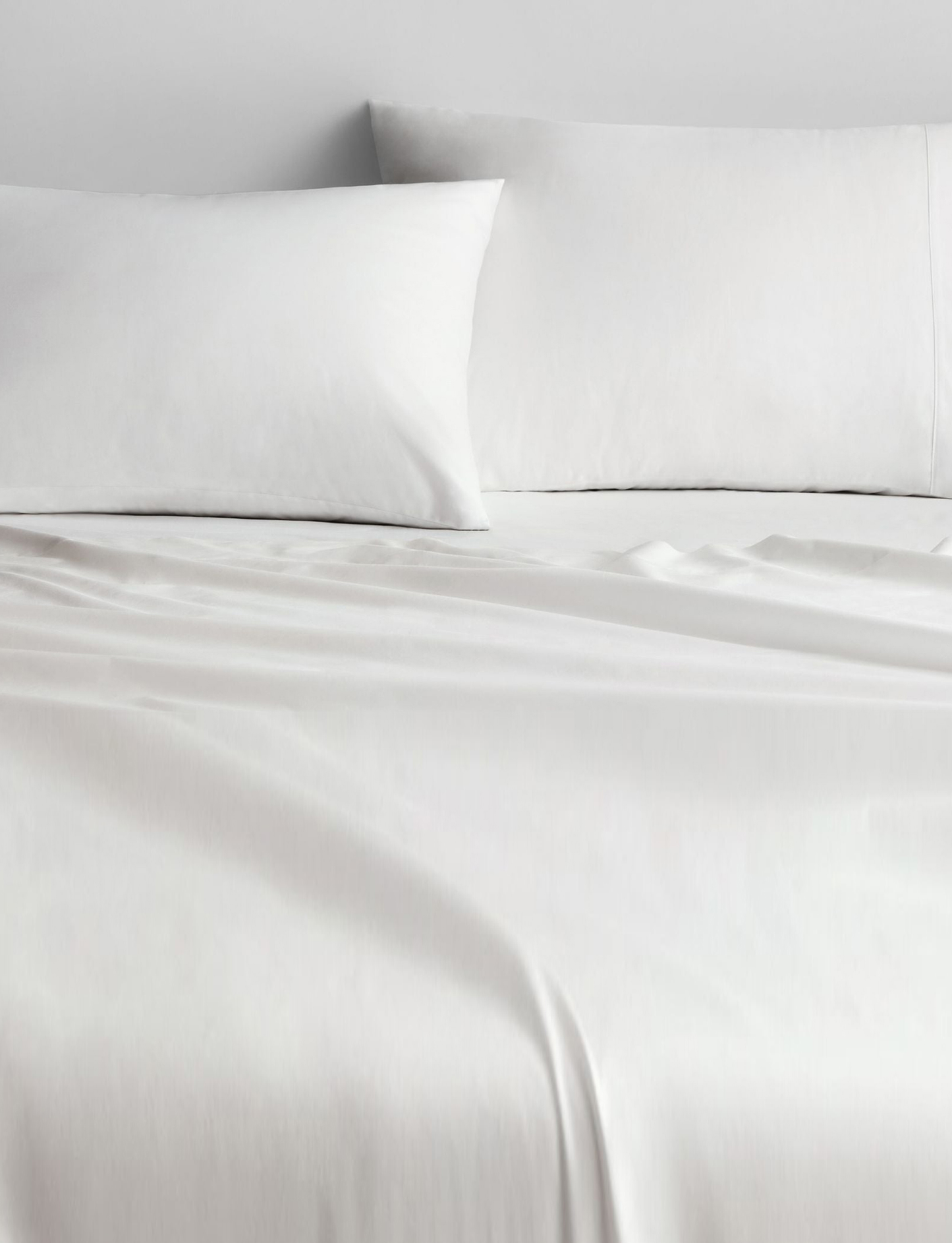 Sheridan 500 TC Cotton Sateen Plain Dyed Emperor Fitted Sheet Snow