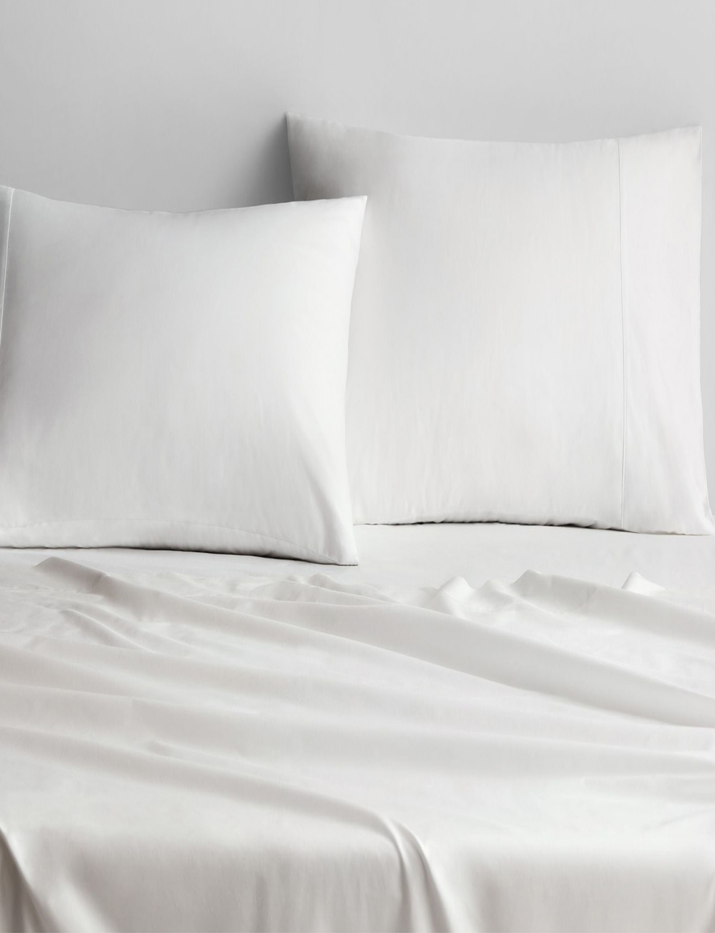 Sheridan 500 TC Cotton Sateen Plain Dyed King Flat Sheet Snow