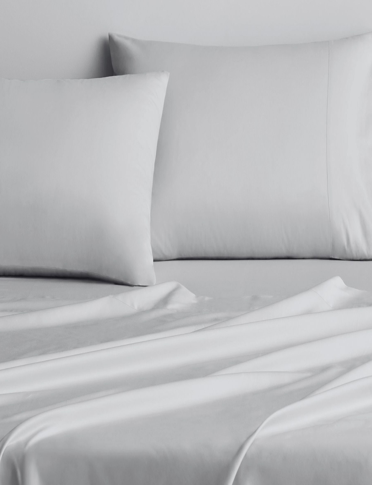 Sheridan 500 TC Cotton Sateen Plain Dyed King Flat Sheet Silver