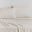 Sheridan 500 TC Cotton Sateen Plain Dyed Super King Flat Sheet Chalk