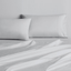 Sheridan 500 TC Cotton Sateen Plain Dyed Super King Flat Sheet Silver