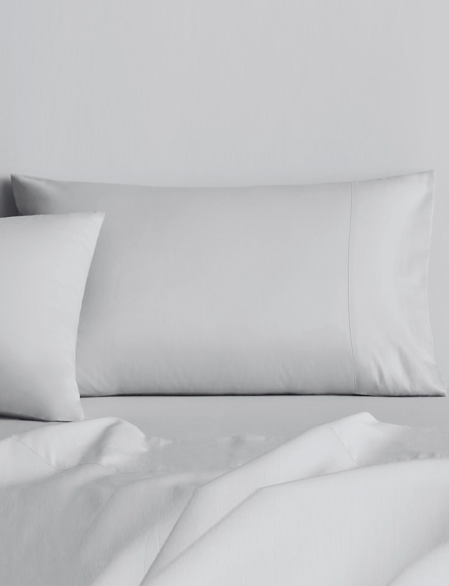 Sheridan 500 TC Cotton Sateen Plain Dyed Super King Flat Sheet Silver