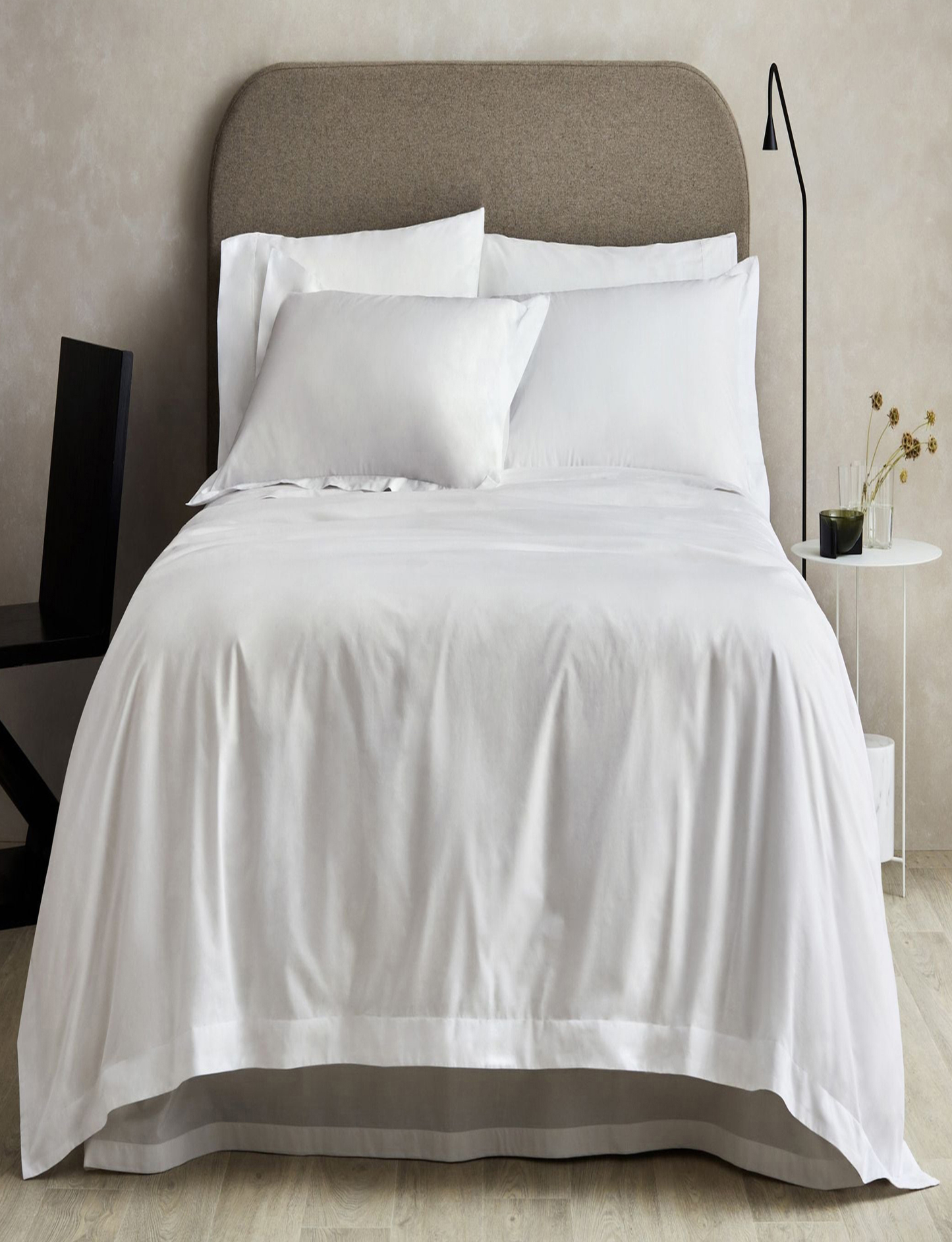 Sheridan 500 TC Cotton Sateen Plain Dyed King Duvet Cover Snow